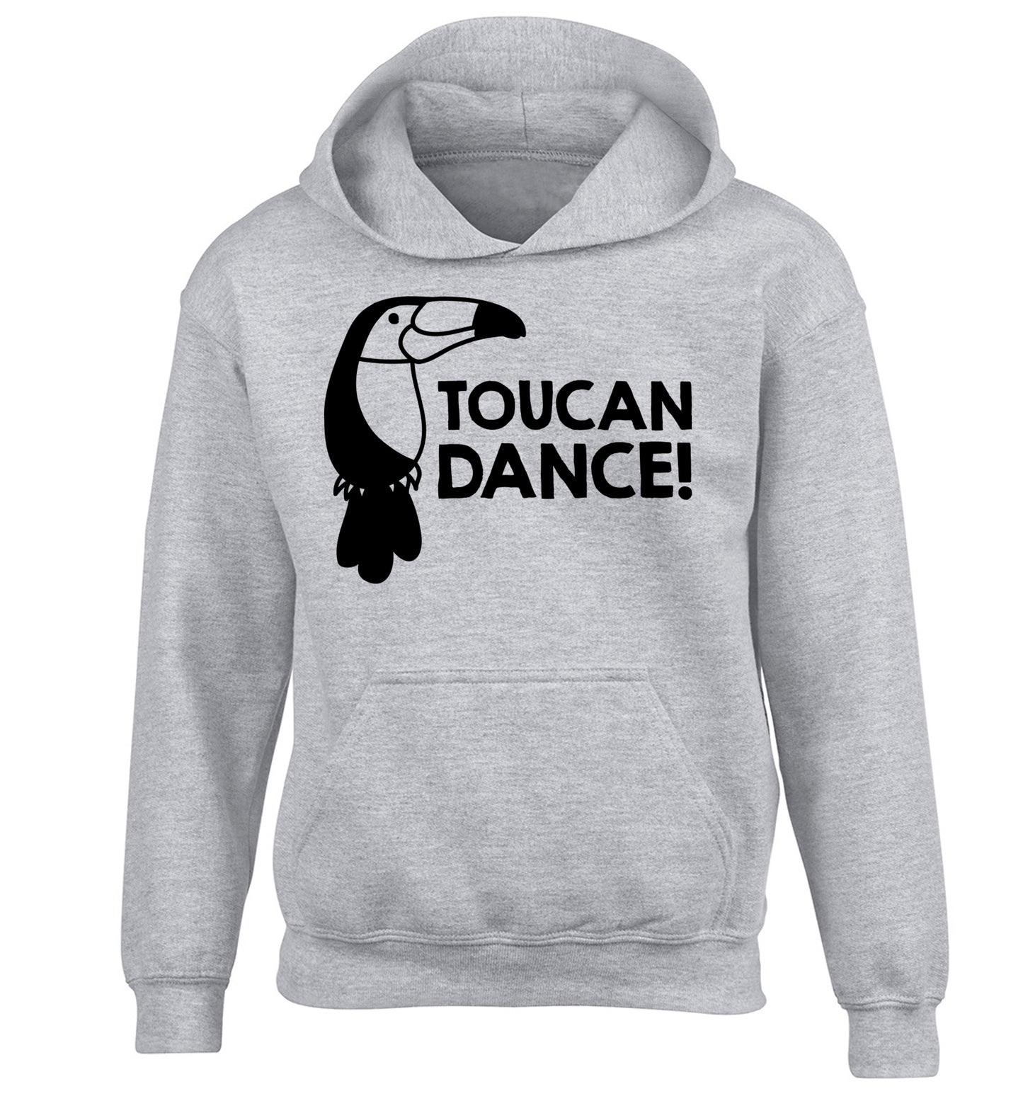 Toucan dance children's grey hoodie 12-13 Years