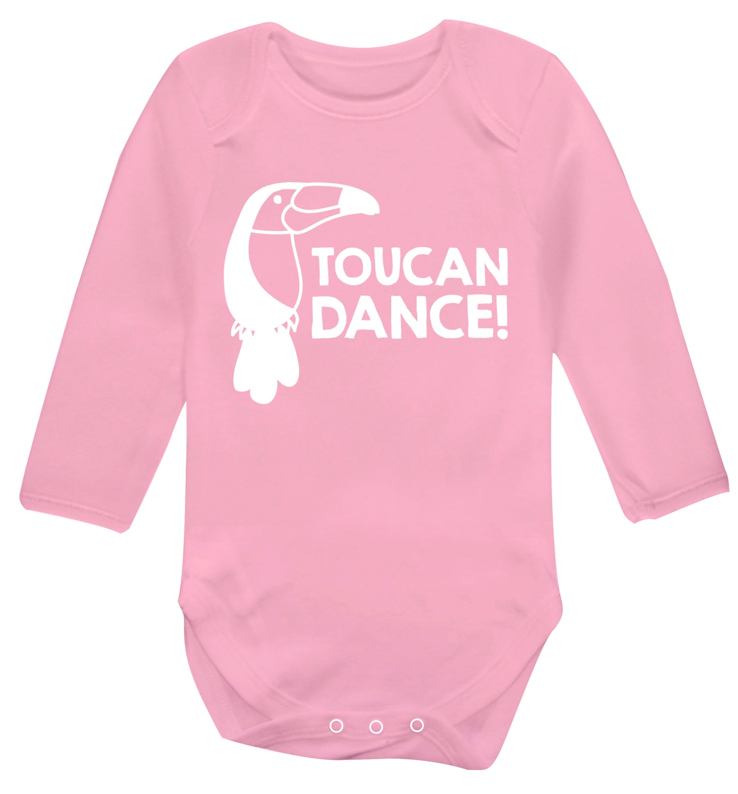 Toucan dance Baby Vest long sleeved pale pink 6-12 months
