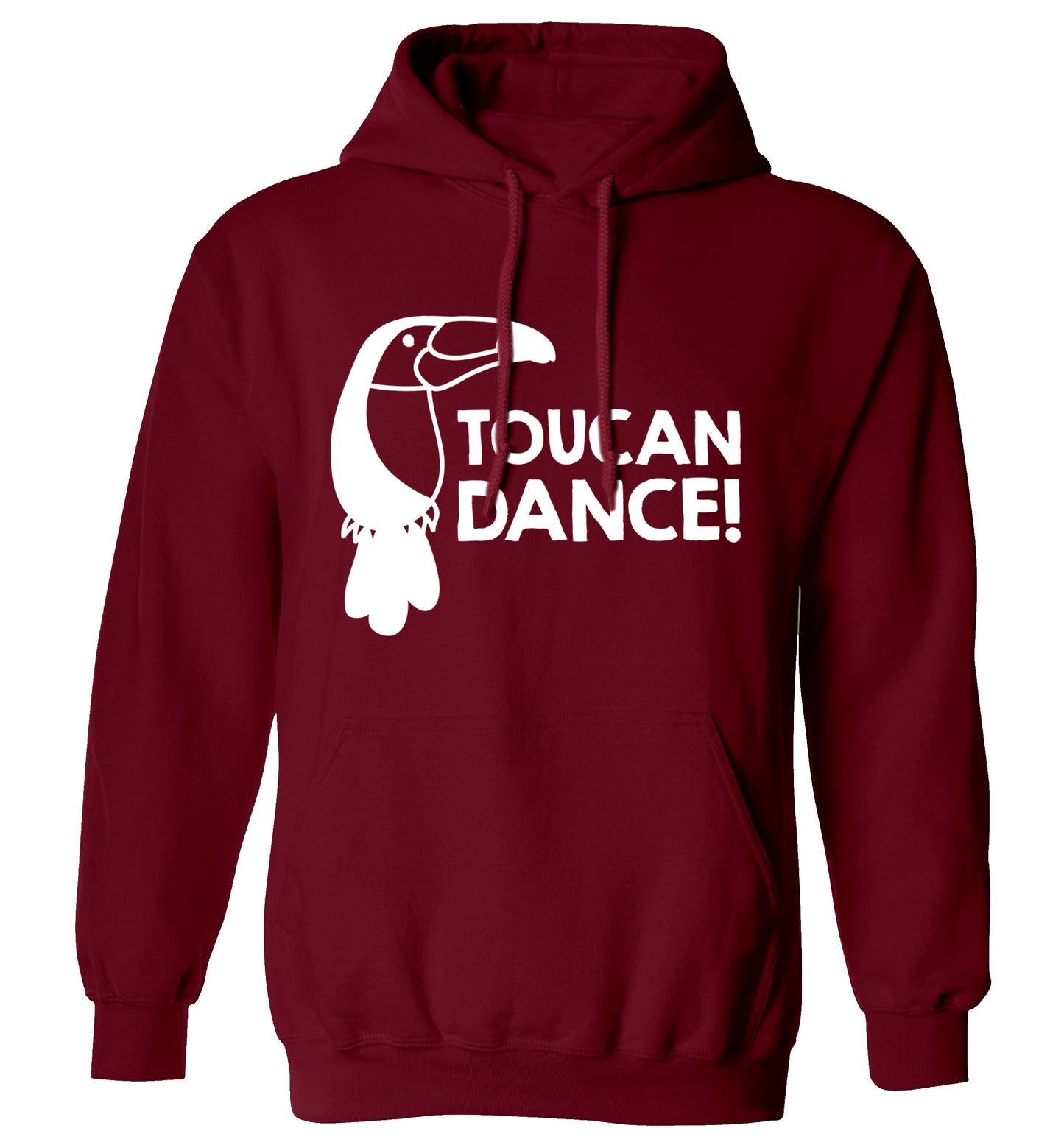 Toucan dance adults unisex maroon hoodie 2XL