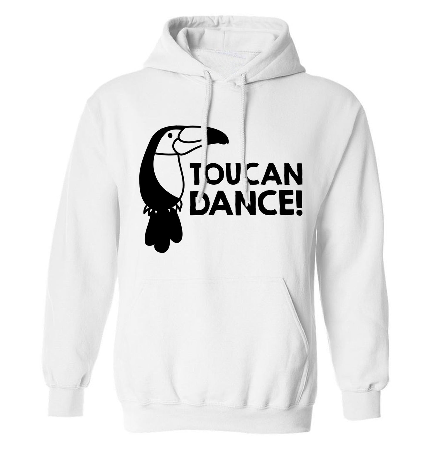 Toucan dance adults unisex white hoodie 2XL
