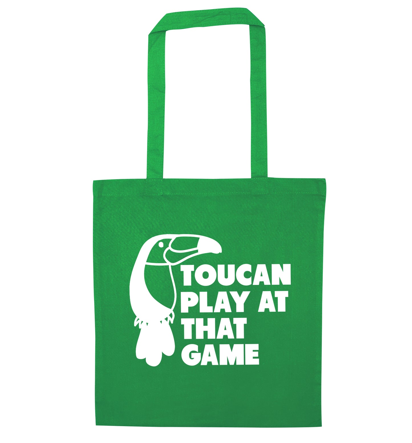 Toucan play at that game green tote bag
