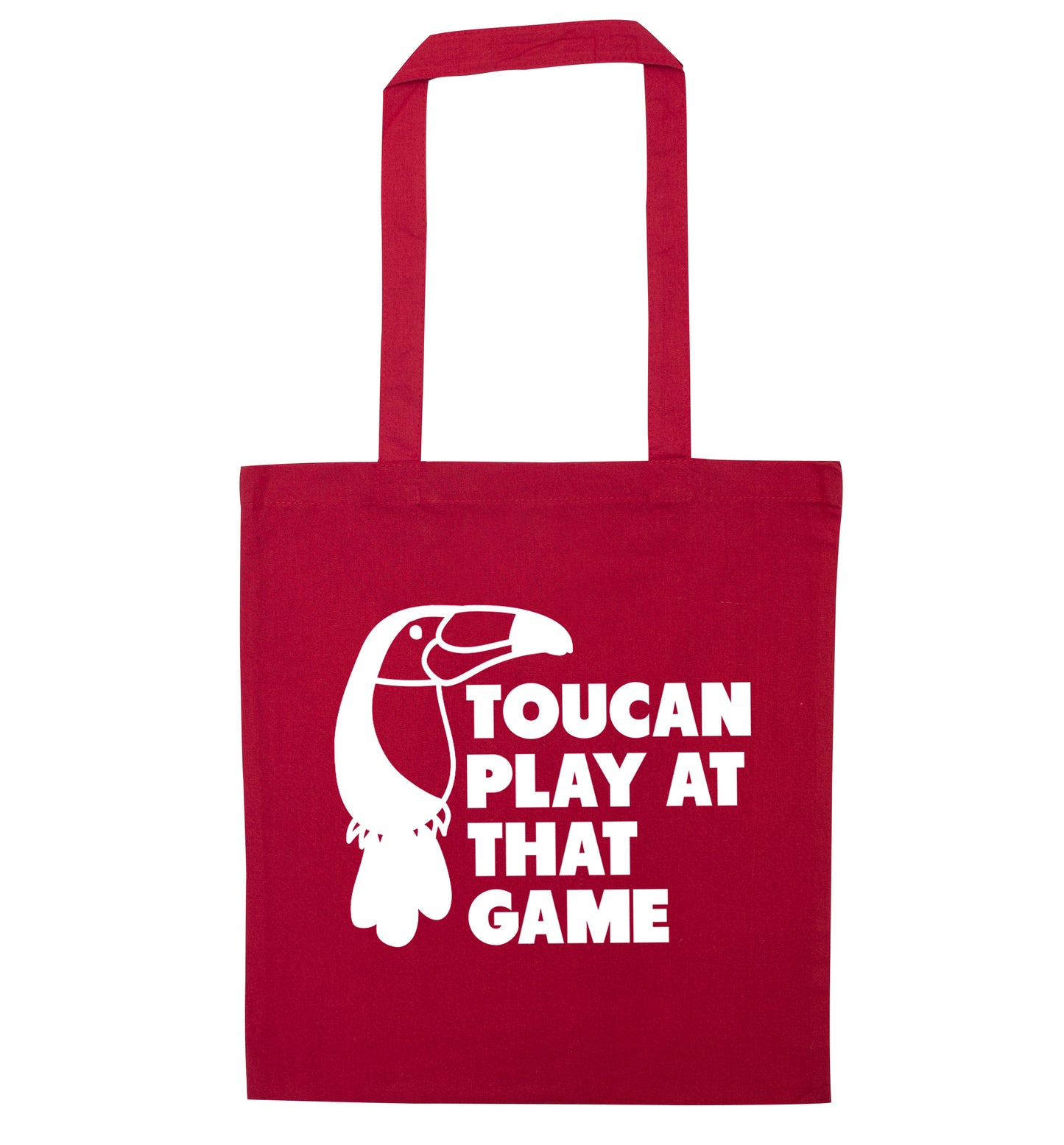 Toucan play at that game red tote bag
