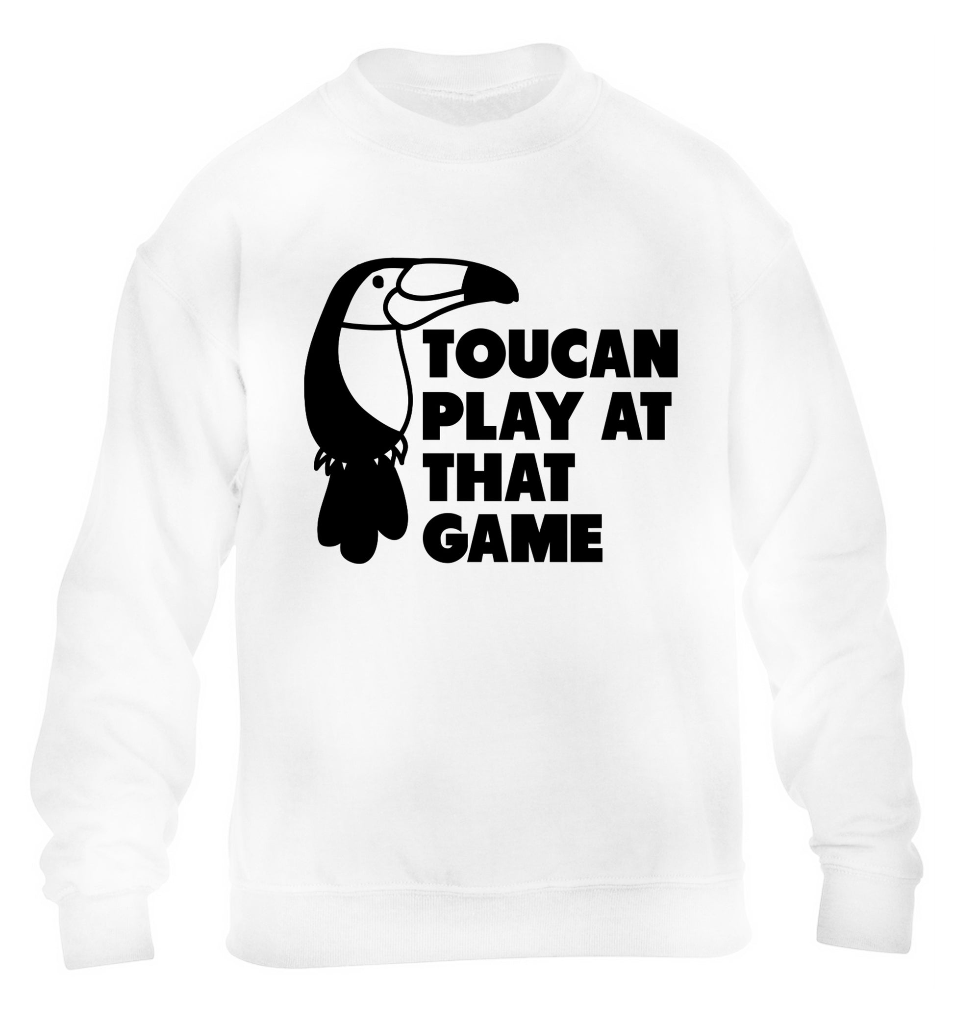 Toucan play at that game children's white sweater 12-13 Years