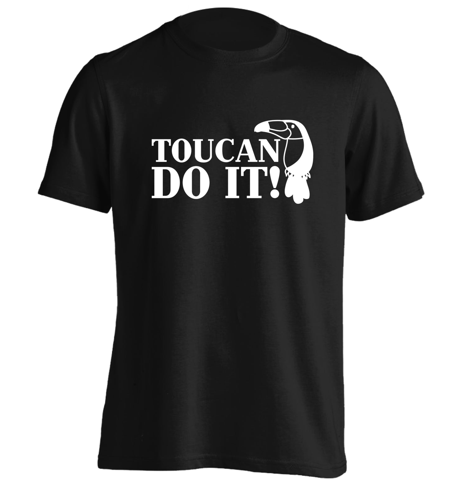 Toucan do it! adults unisex black Tshirt 2XL