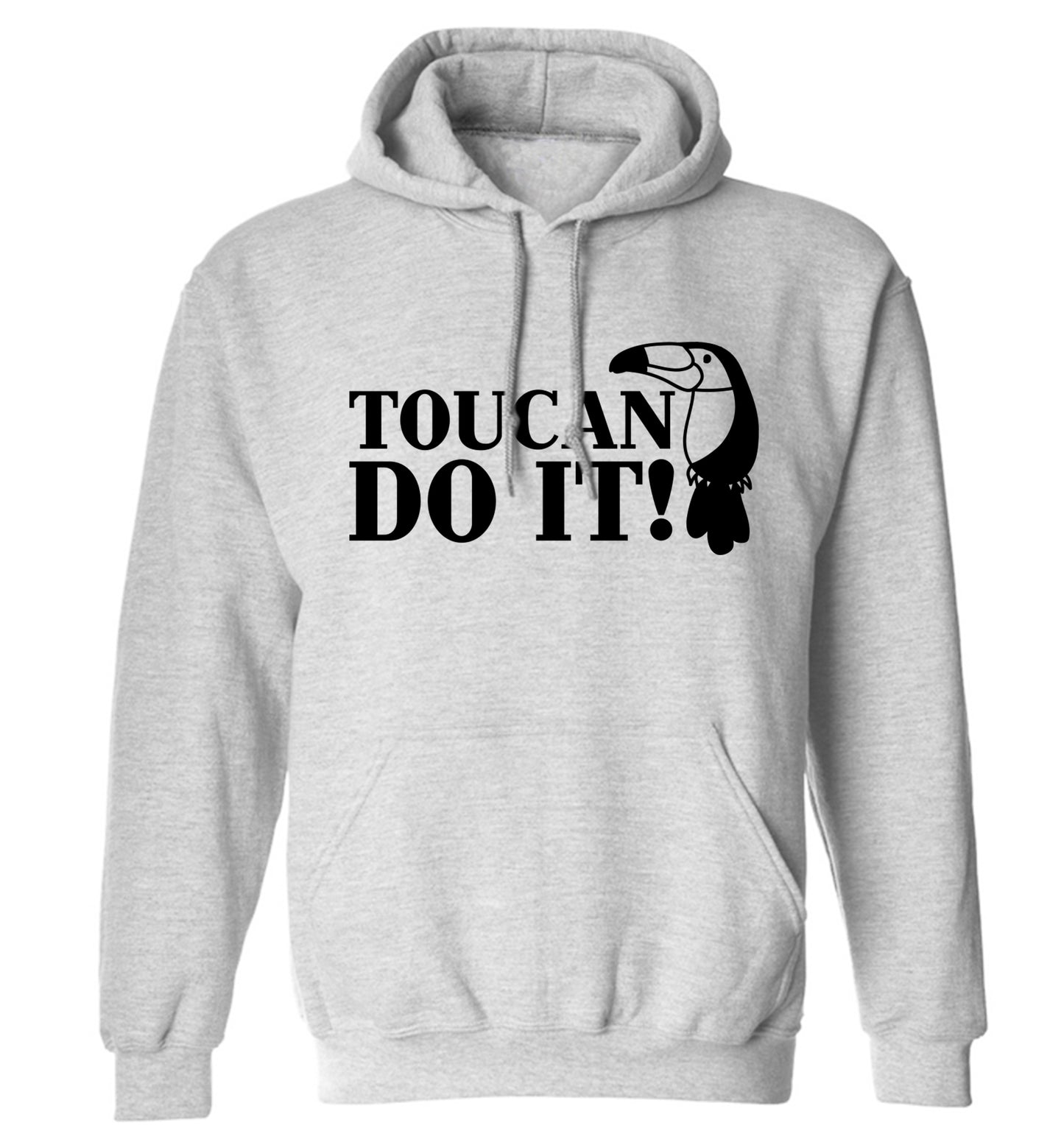 Toucan do it! adults unisex grey hoodie 2XL