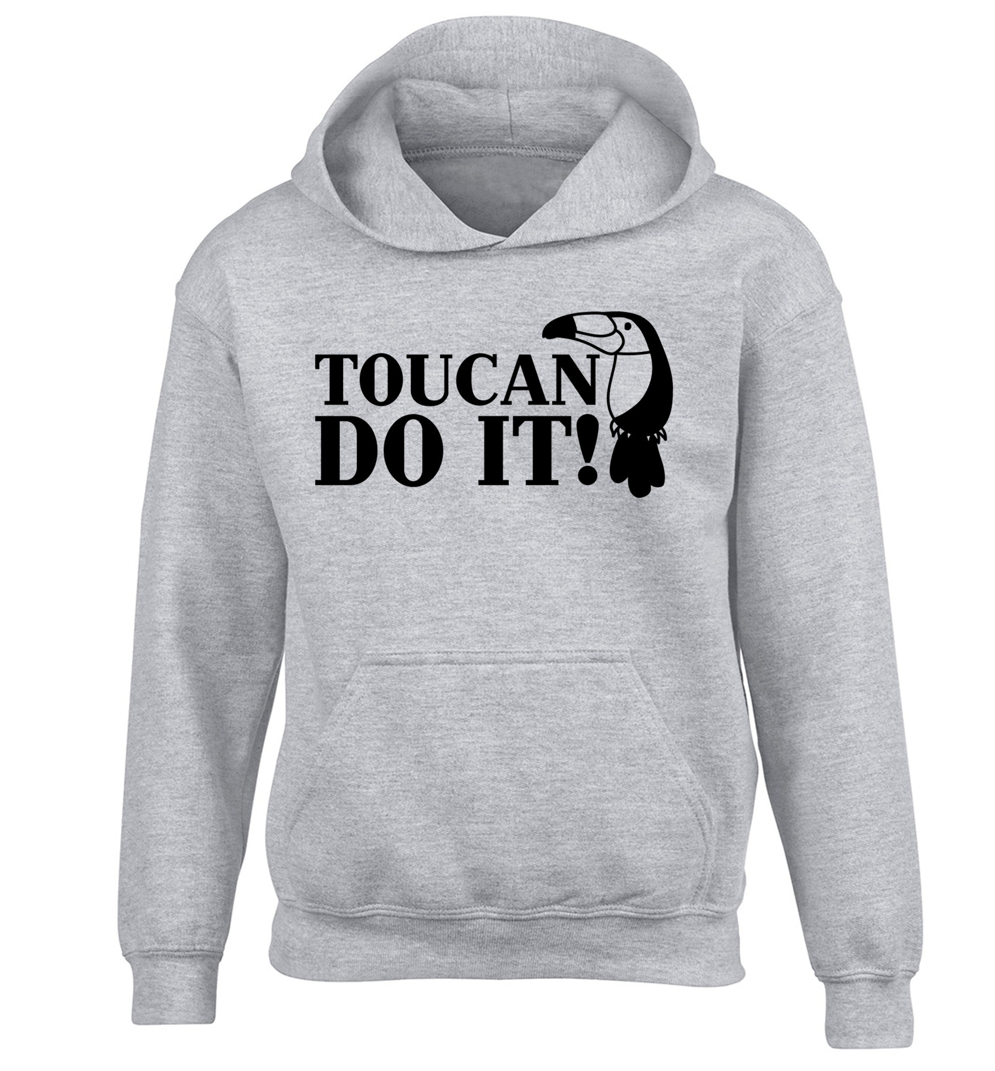 Toucan do it! children's grey hoodie 12-13 Years