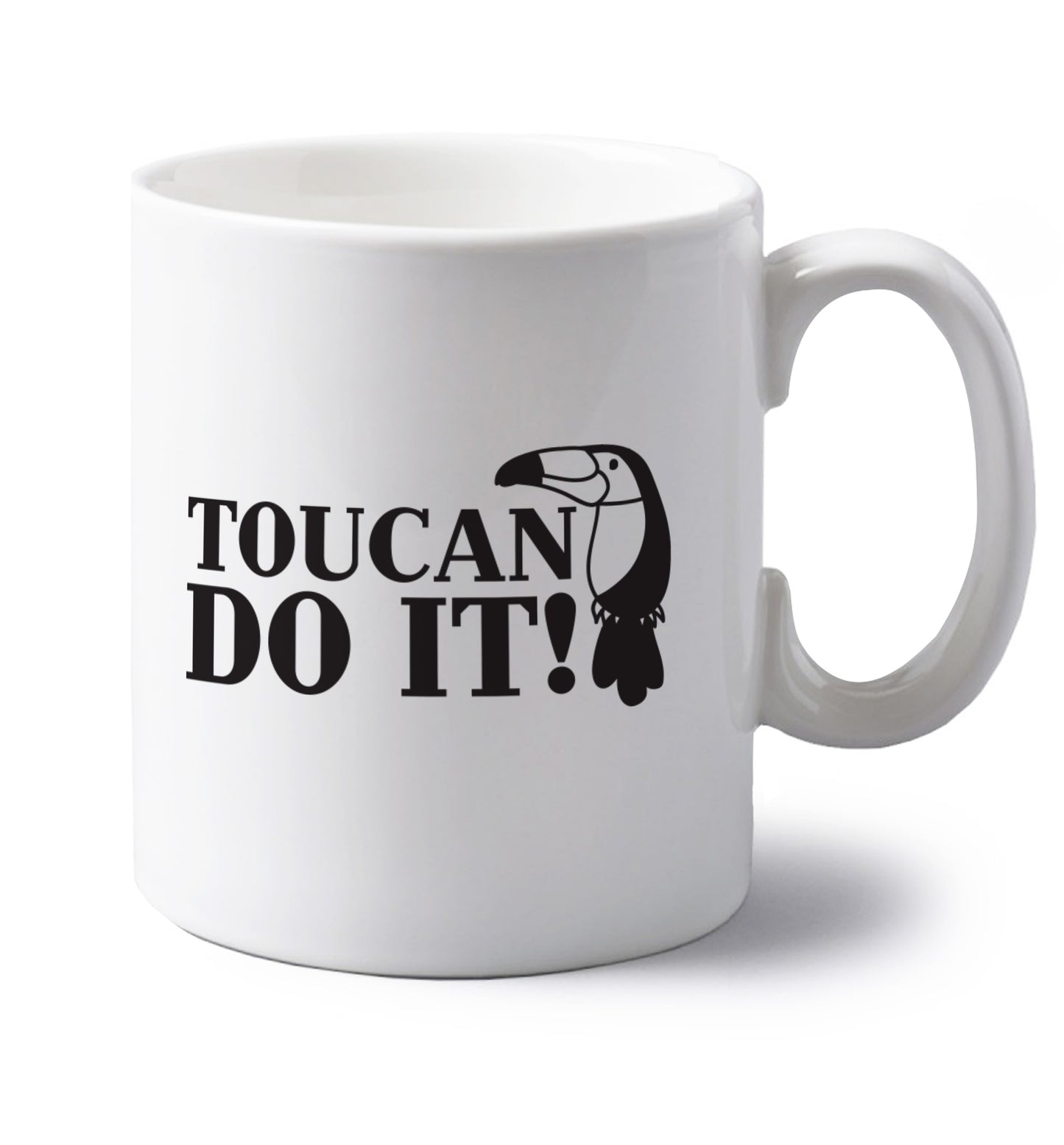 Toucan do it! left handed white ceramic mug 
