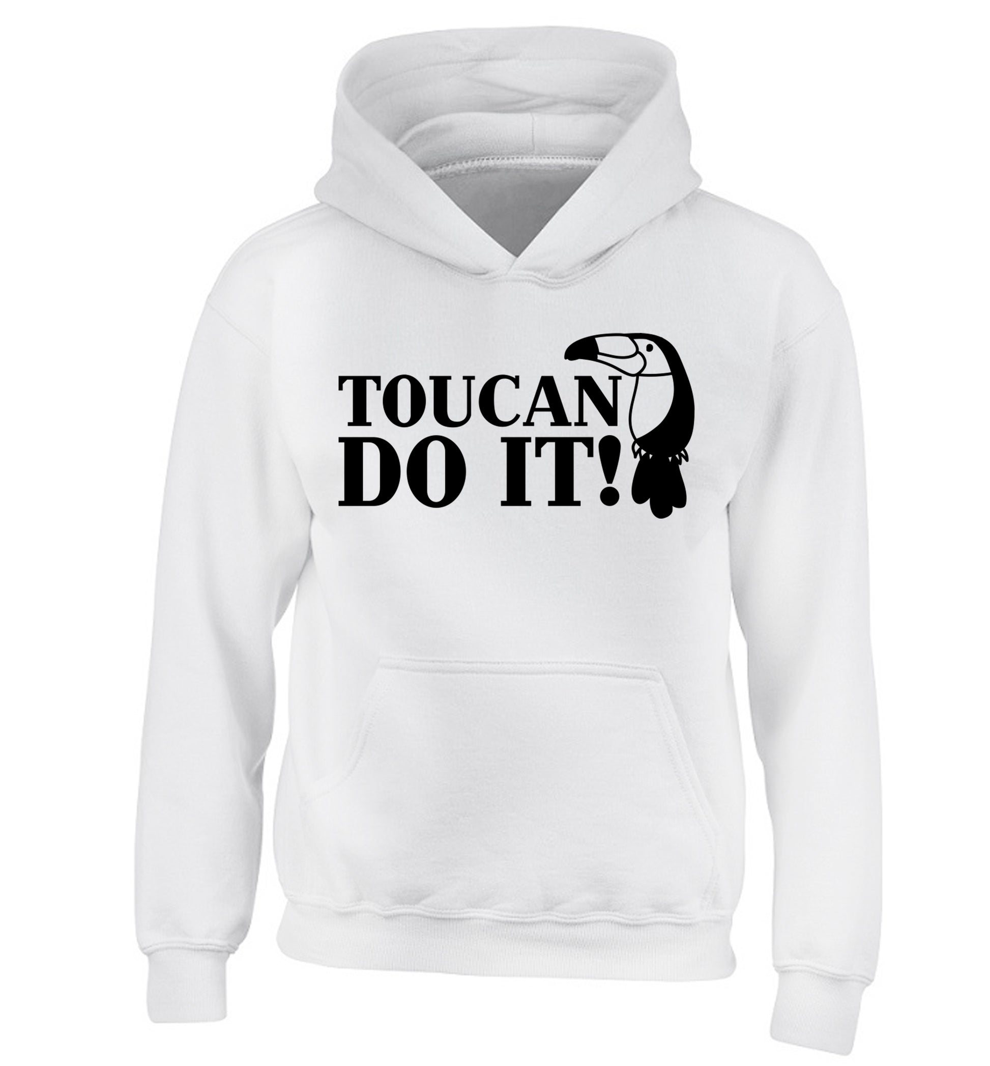 Toucan do it! children's white hoodie 12-13 Years