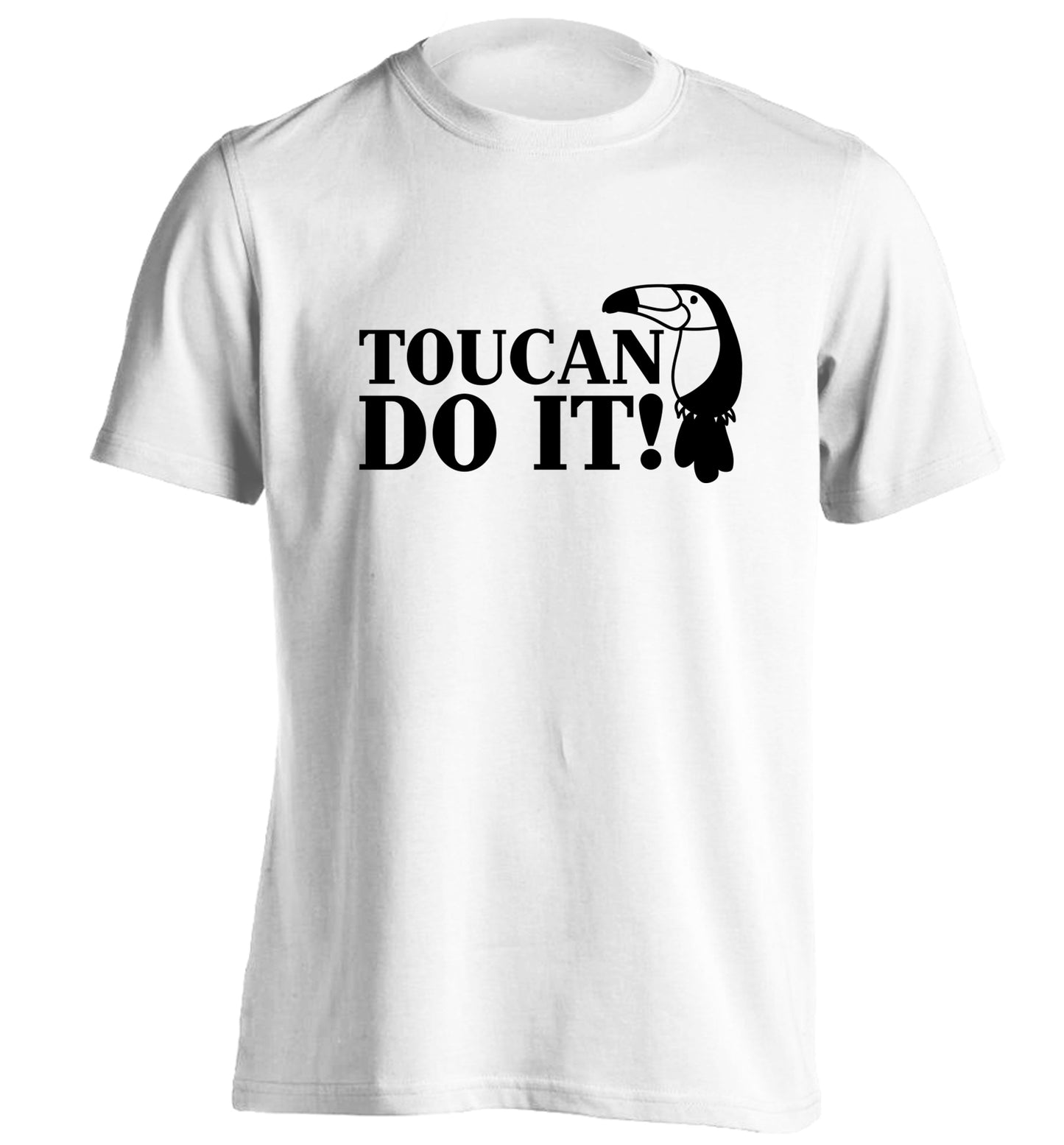 Toucan do it! adults unisex white Tshirt 2XL