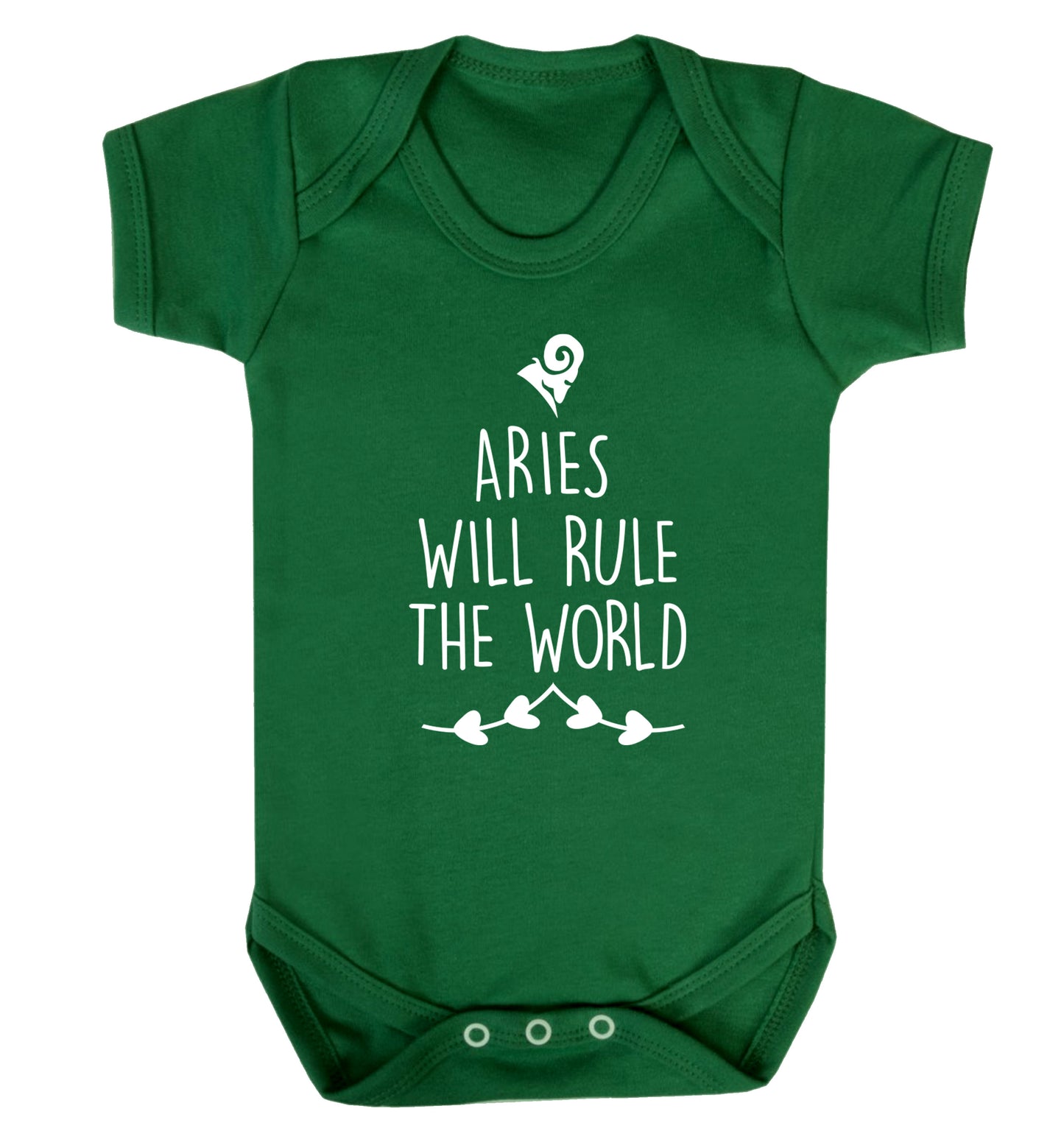 Aries will rule the world Baby Vest green 18-24 months