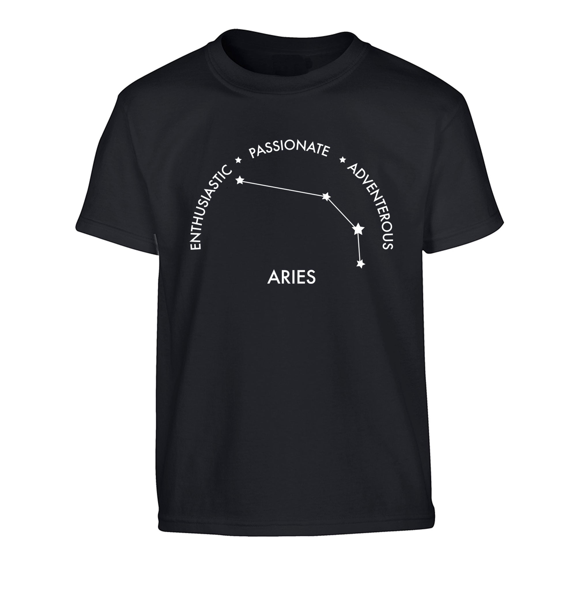 Aries enthusiastic | passionate | adventerous Children's black Tshirt 12-13 Years