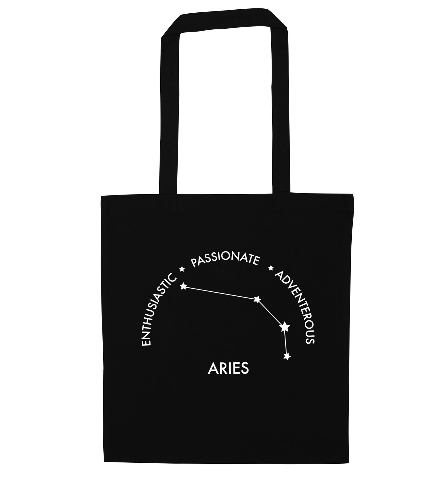 Aries enthusiastic | passionate | adventerous black tote bag