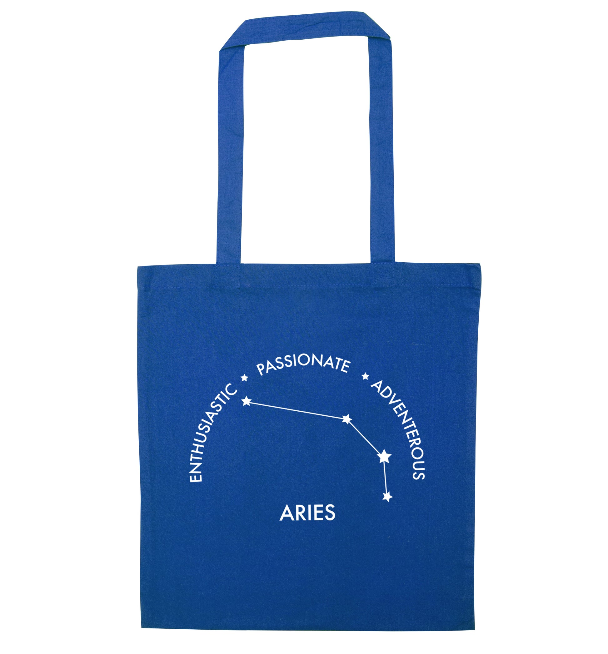 Aries enthusiastic | passionate | adventerous blue tote bag