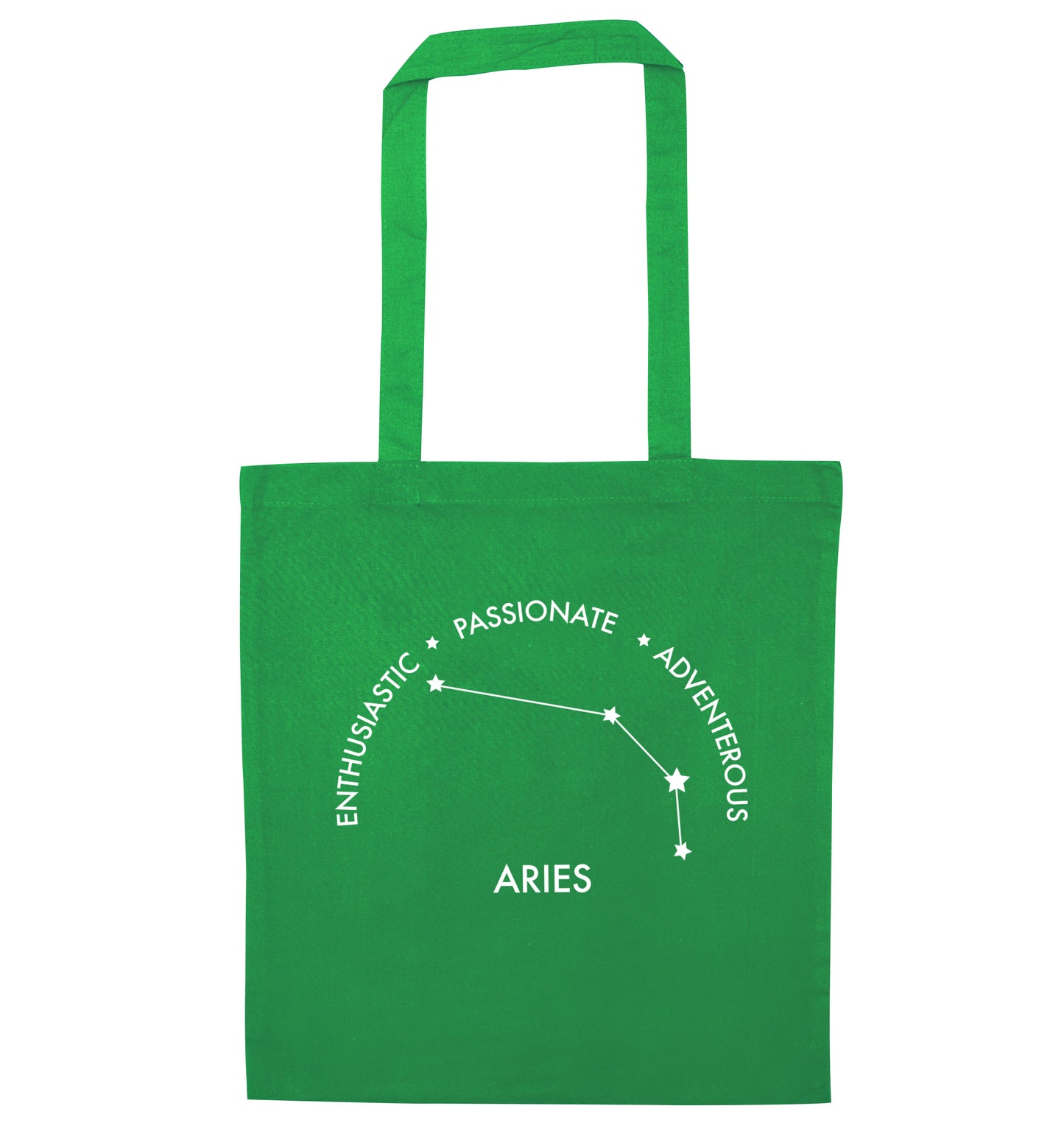Aries enthusiastic | passionate | adventerous green tote bag