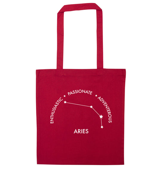 Aries enthusiastic | passionate | adventerous red tote bag