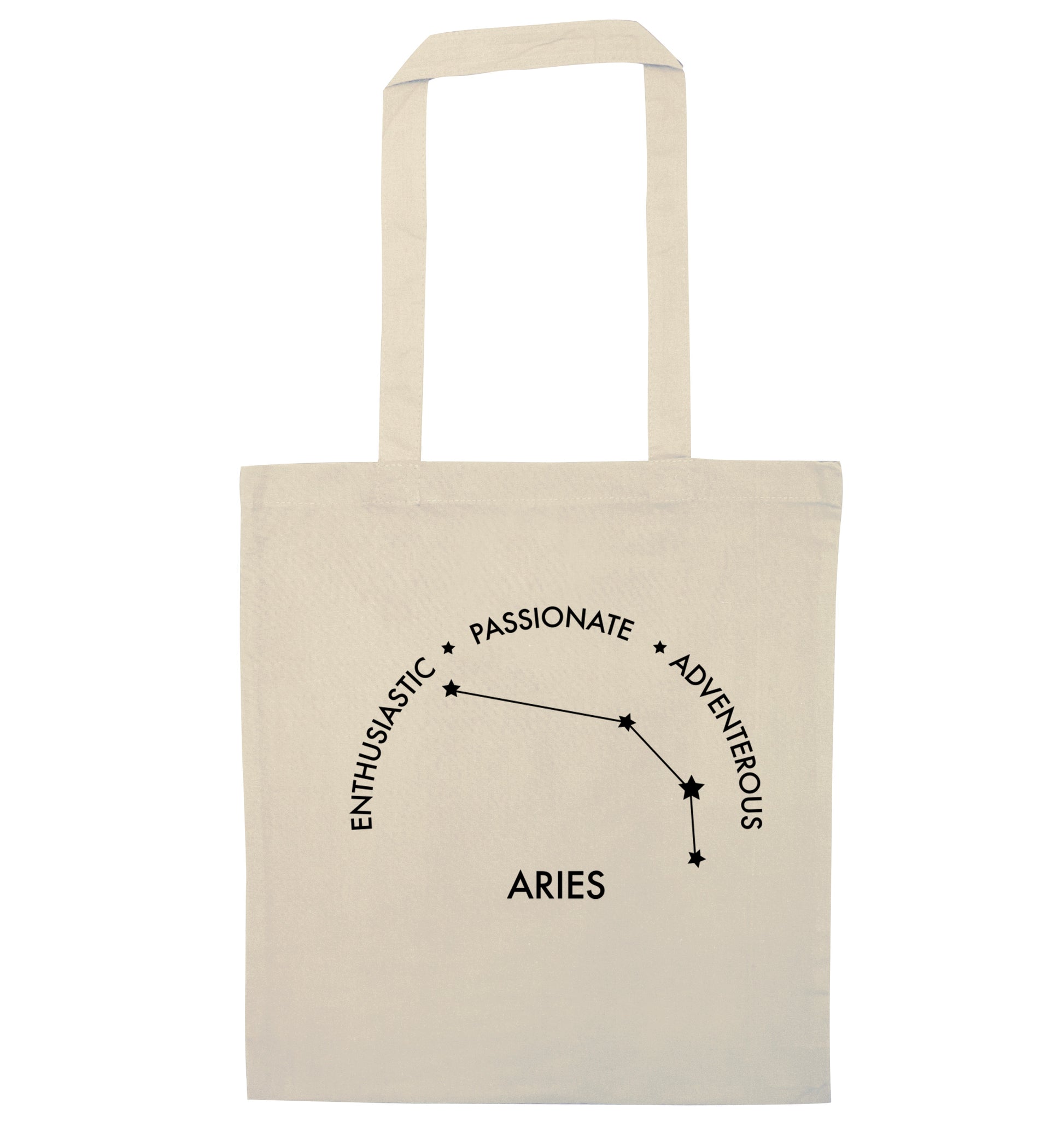 Aries enthusiastic | passionate | adventerous natural tote bag