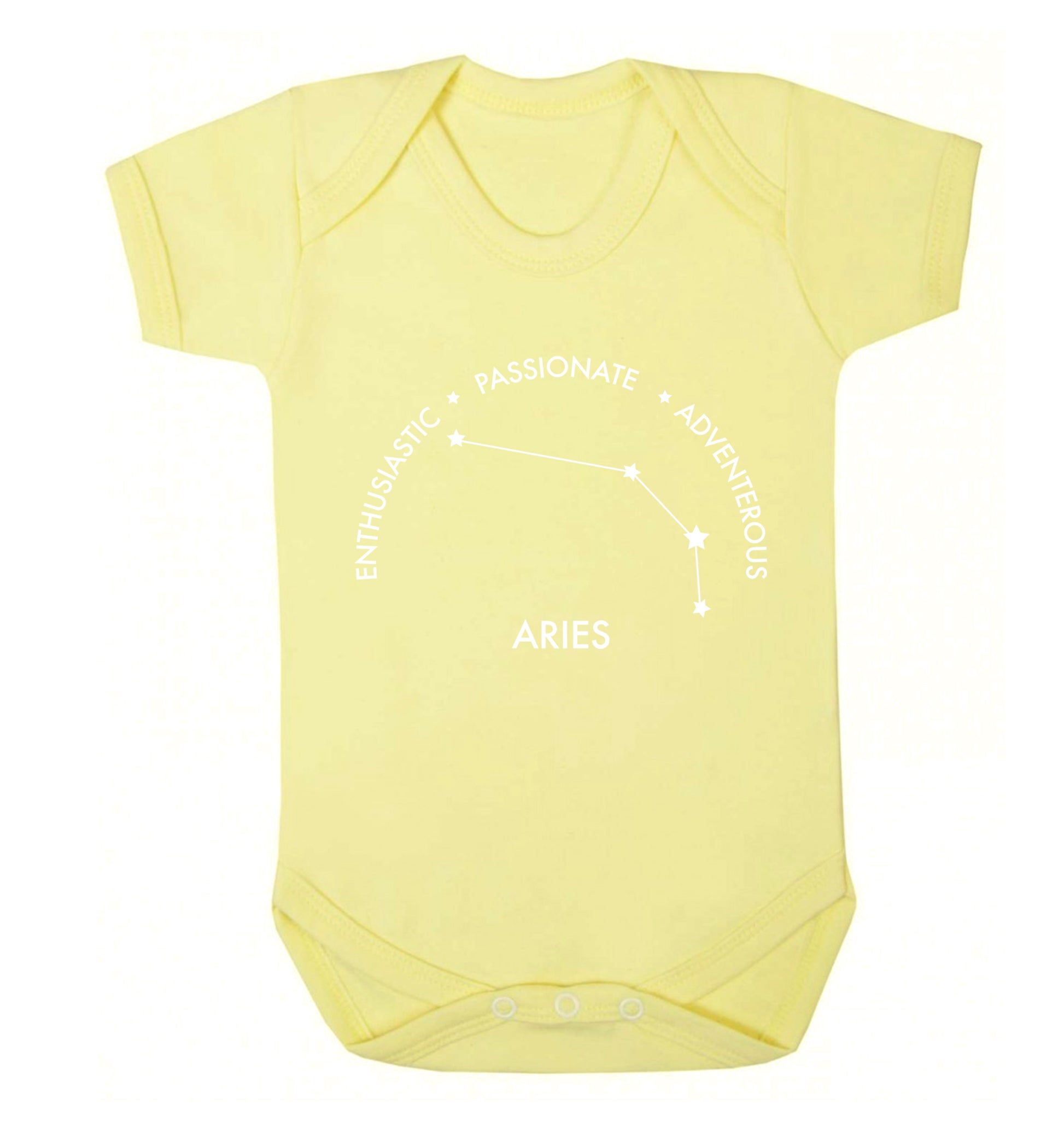 Aries enthusiastic | passionate | adventerous Baby Vest pale yellow 18-24 months