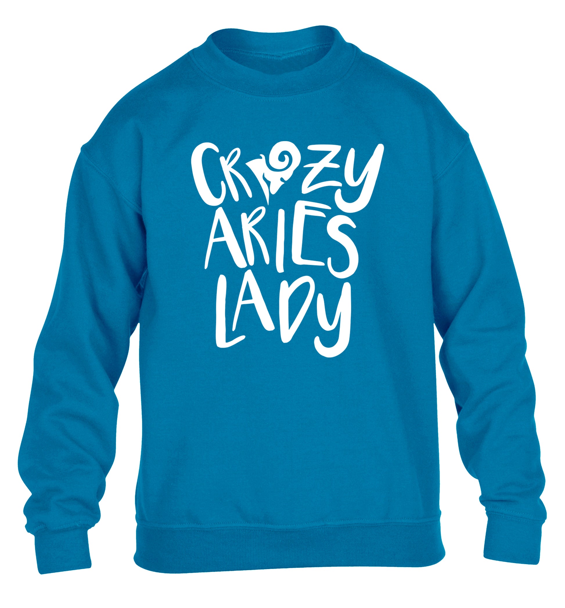 Crazy aries lady children's blue sweater 12-13 Years