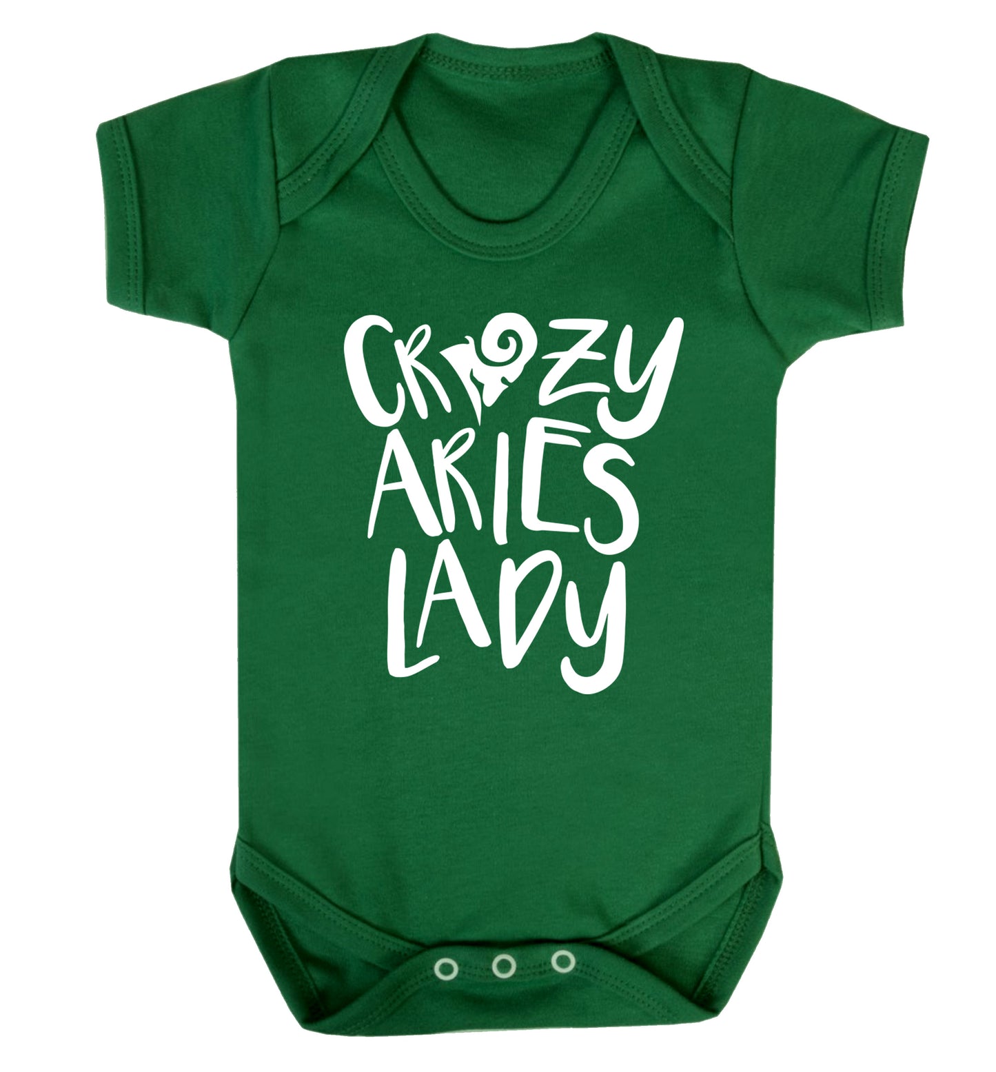 Crazy aries lady Baby Vest green 18-24 months