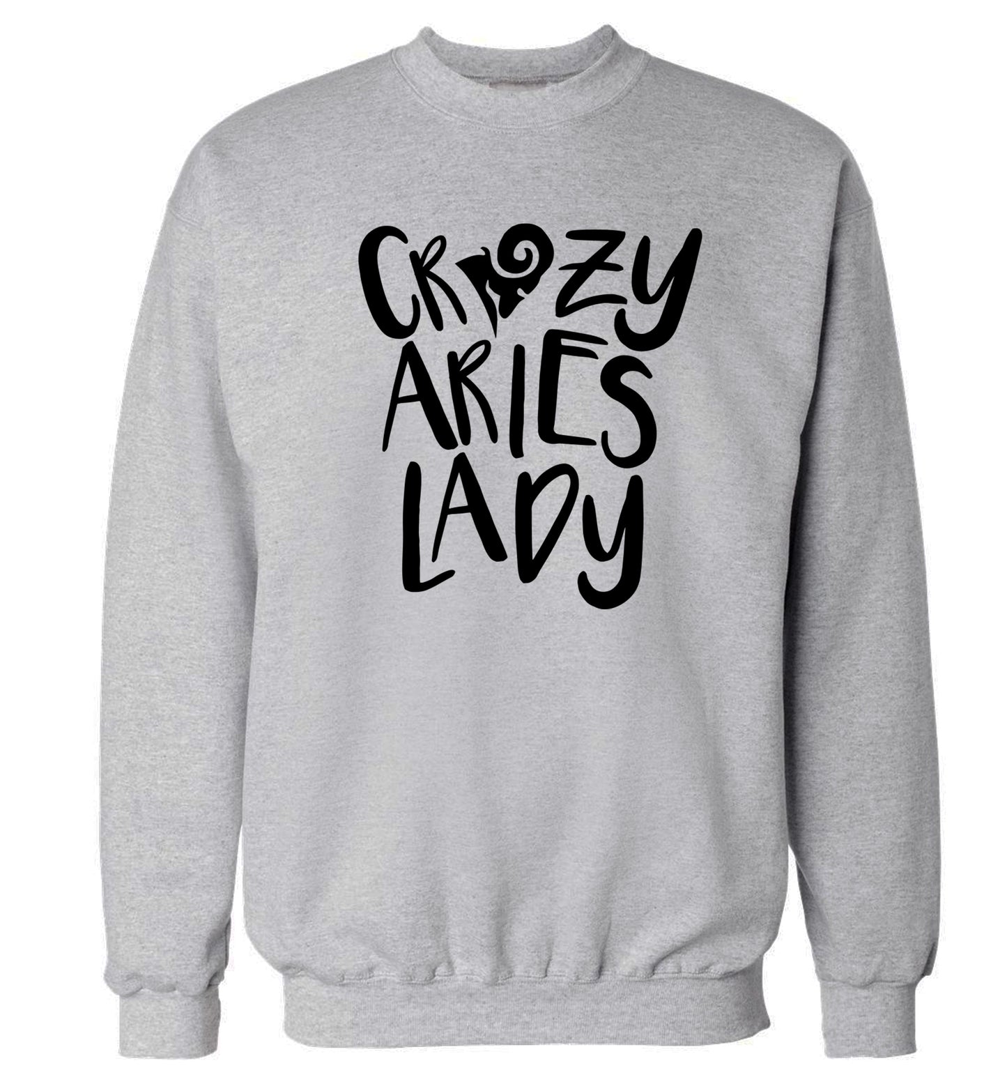 Crazy aries lady Adult's unisex grey Sweater 2XL