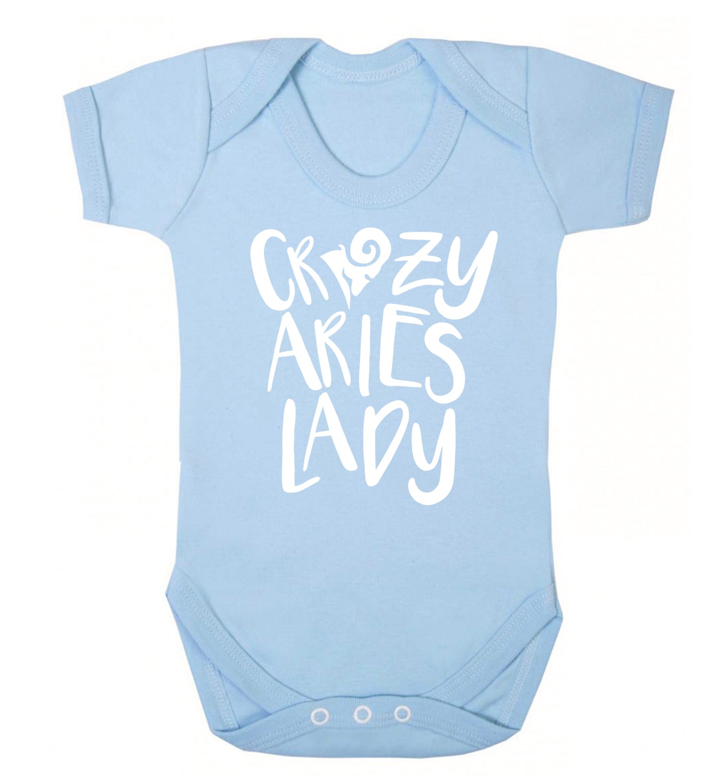 Crazy aries lady Baby Vest pale blue 18-24 months