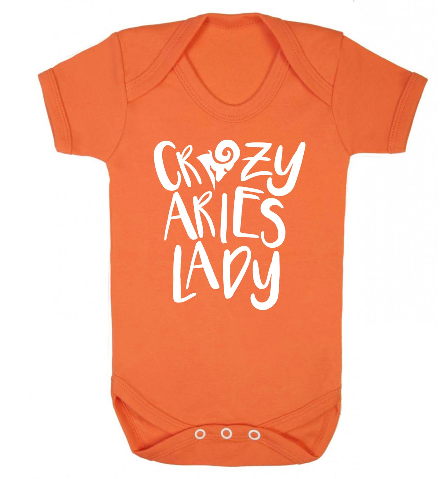 Crazy aries lady Baby Vest orange 18-24 months