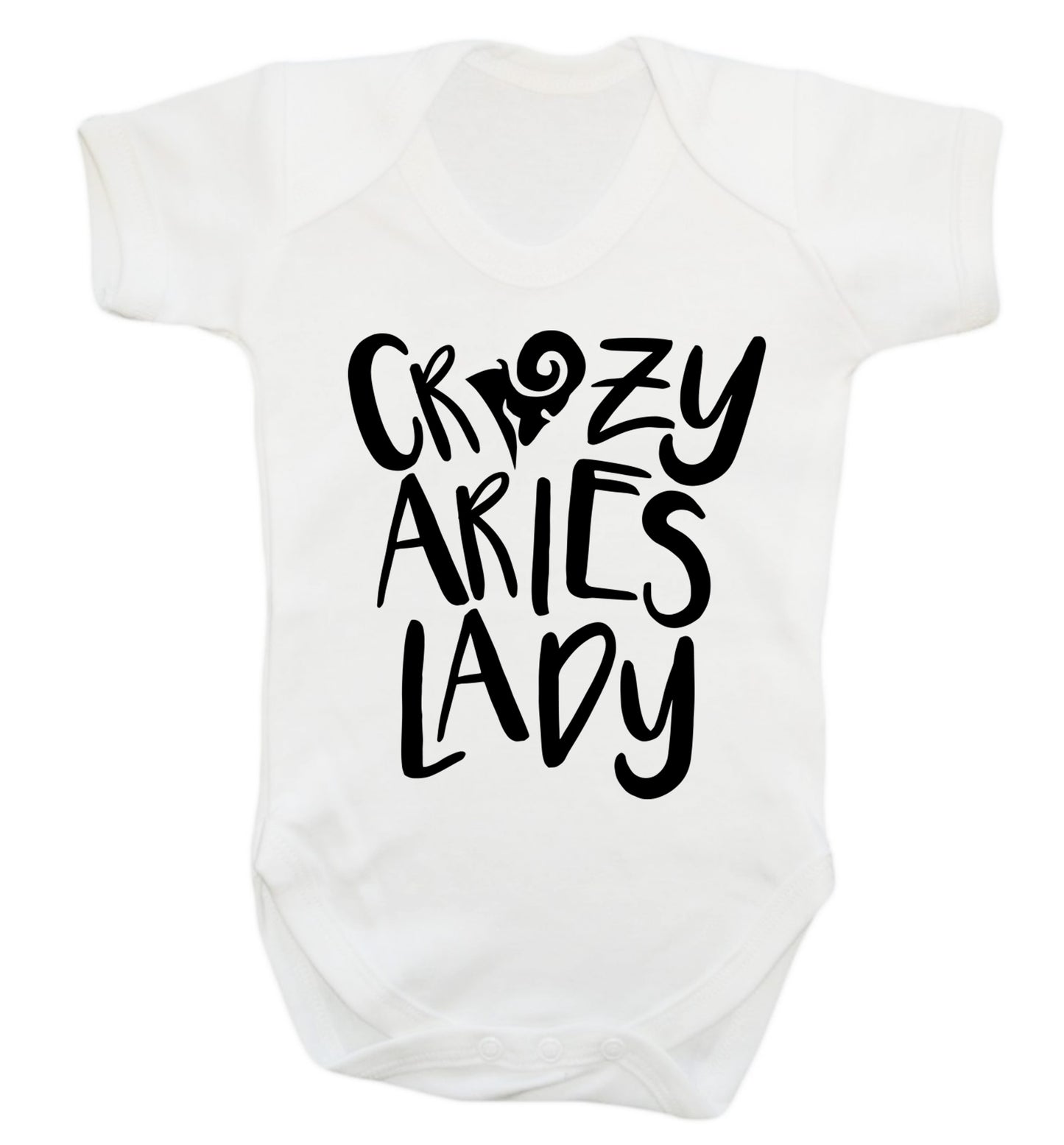 Crazy aries lady Baby Vest white 18-24 months