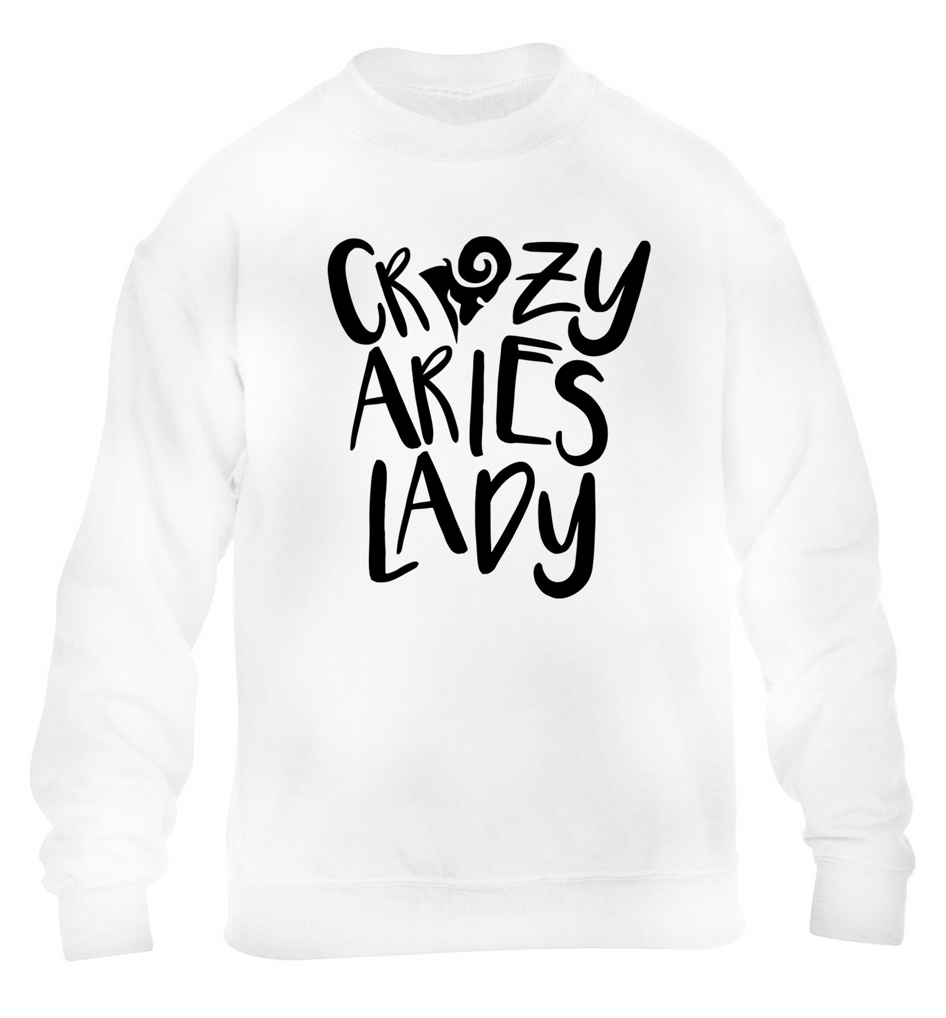 Crazy aries lady children's white sweater 12-13 Years
