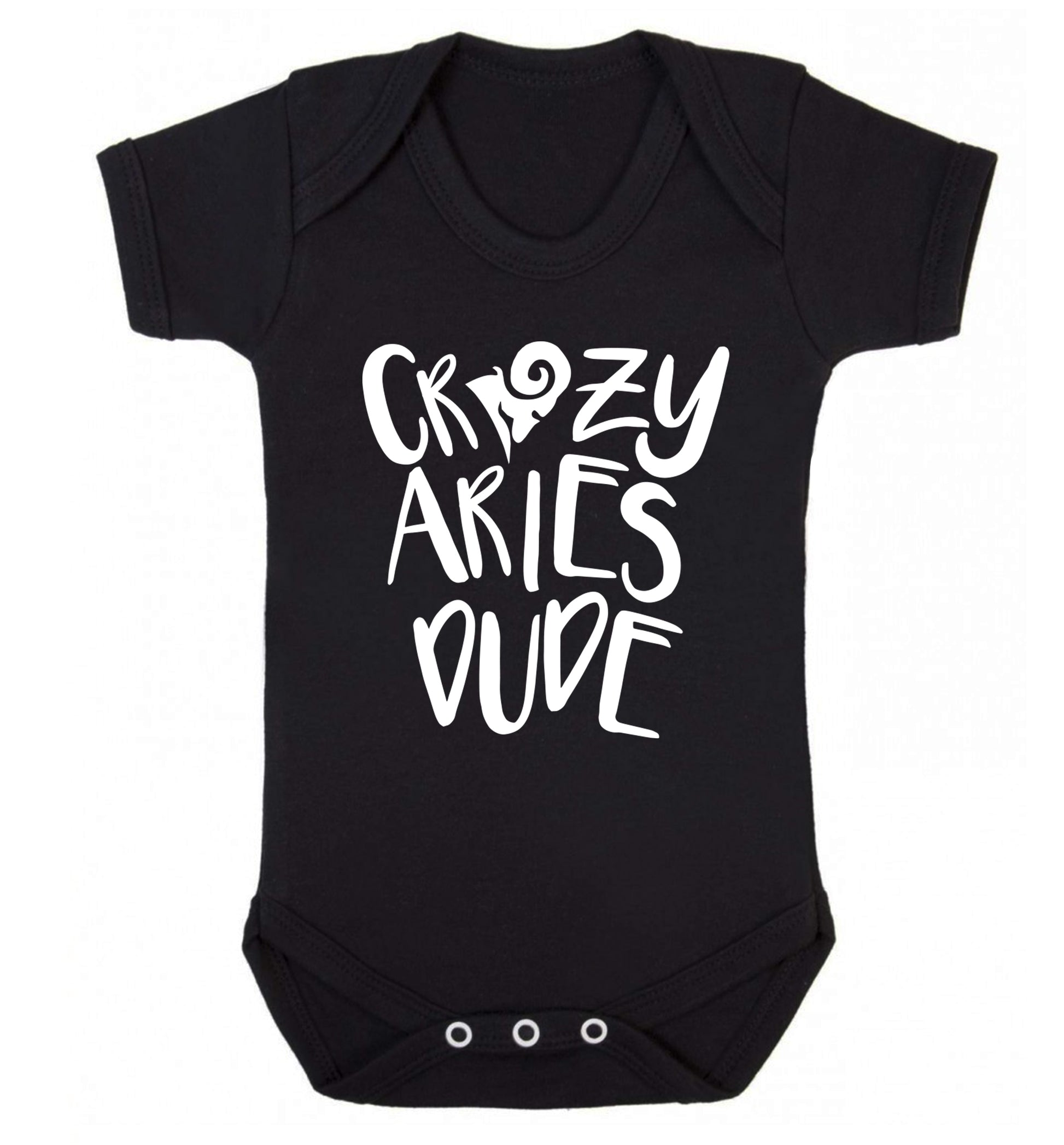 Crazy aries dude Baby Vest black 18-24 months