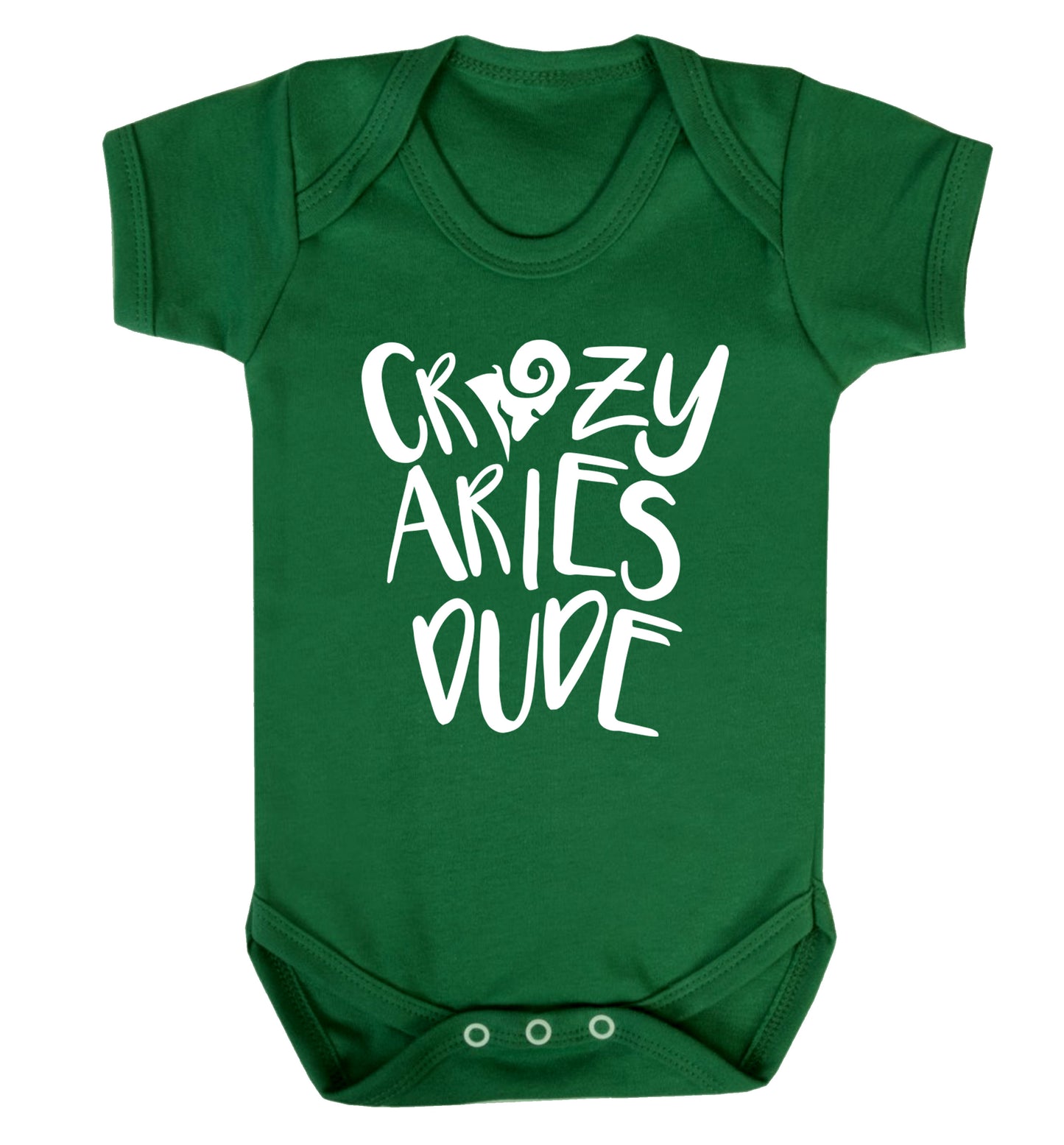 Crazy aries dude Baby Vest green 18-24 months