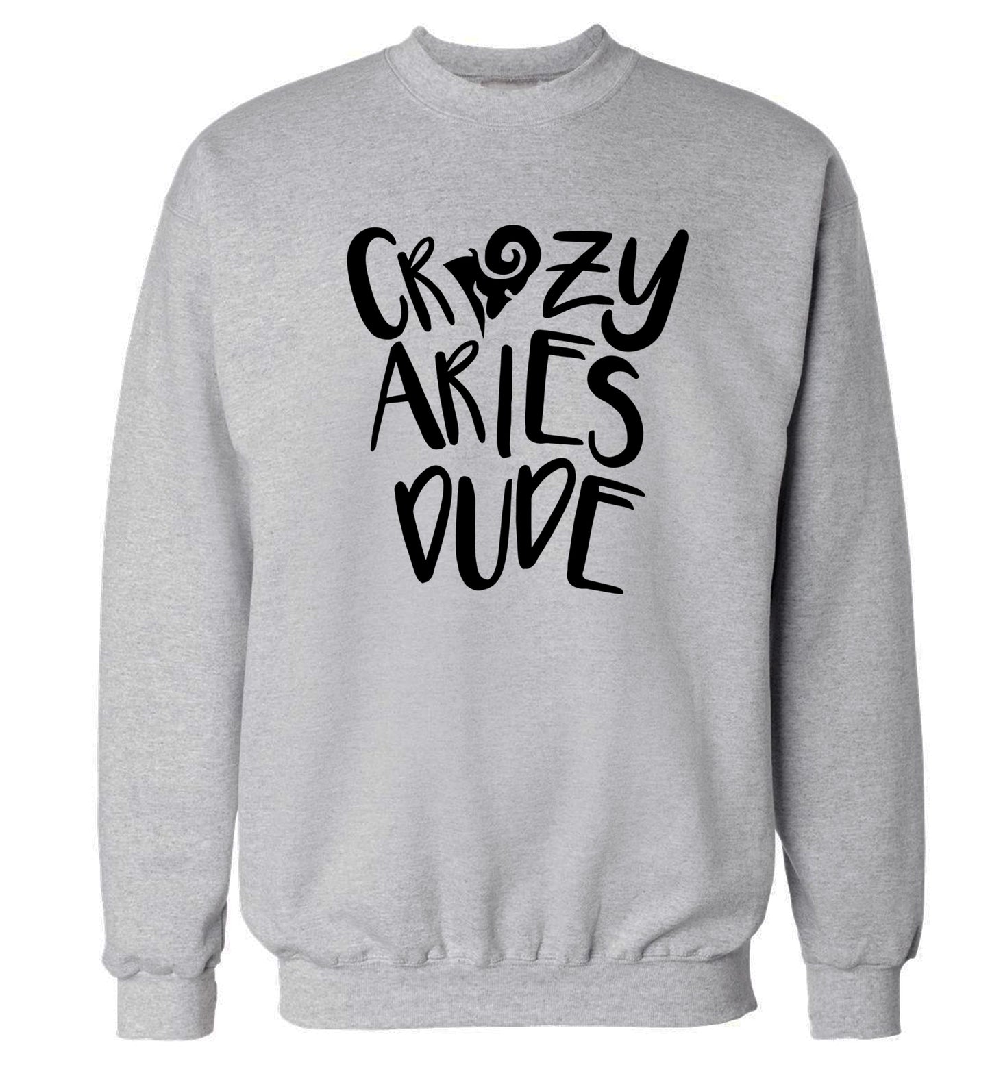 Crazy aries dude Adult's unisex grey Sweater 2XL