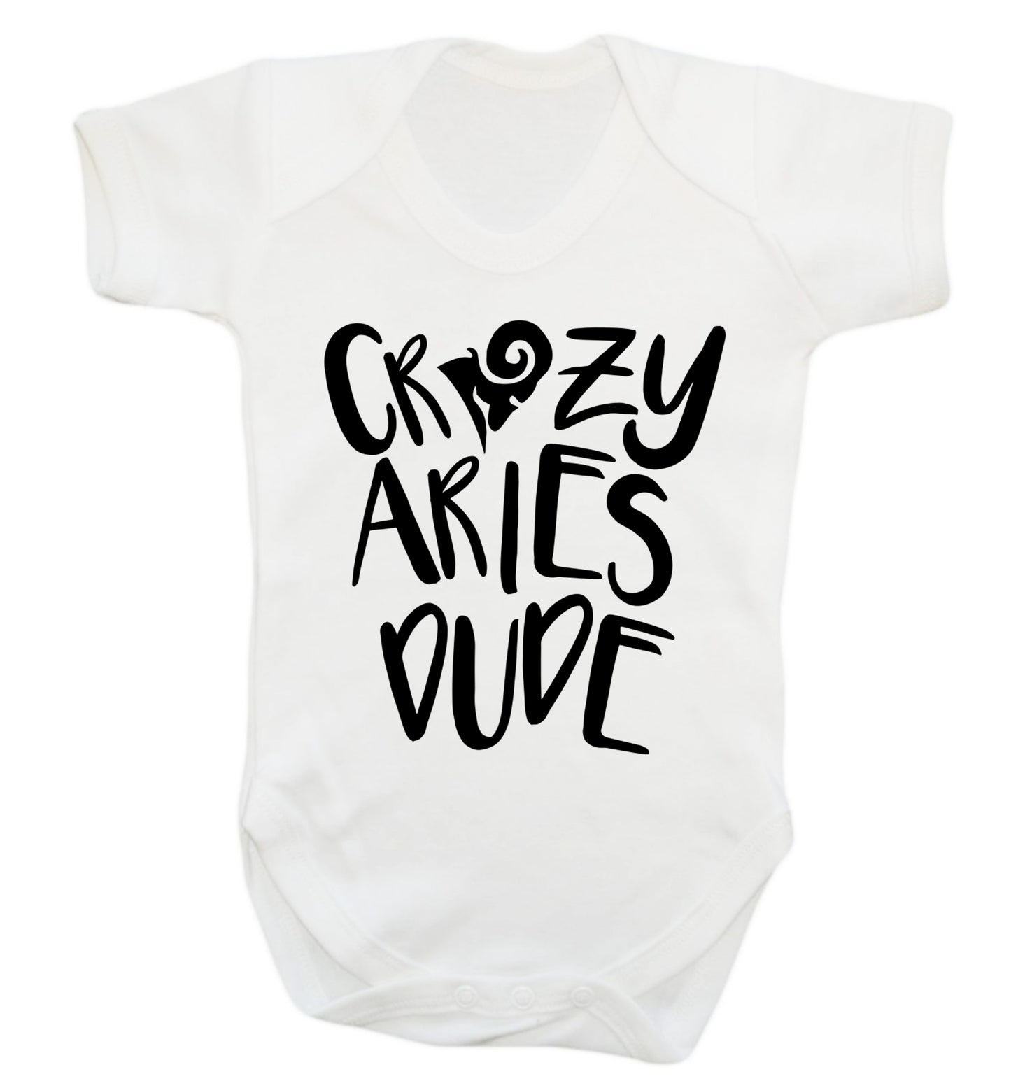 Crazy aries dude Baby Vest white 18-24 months