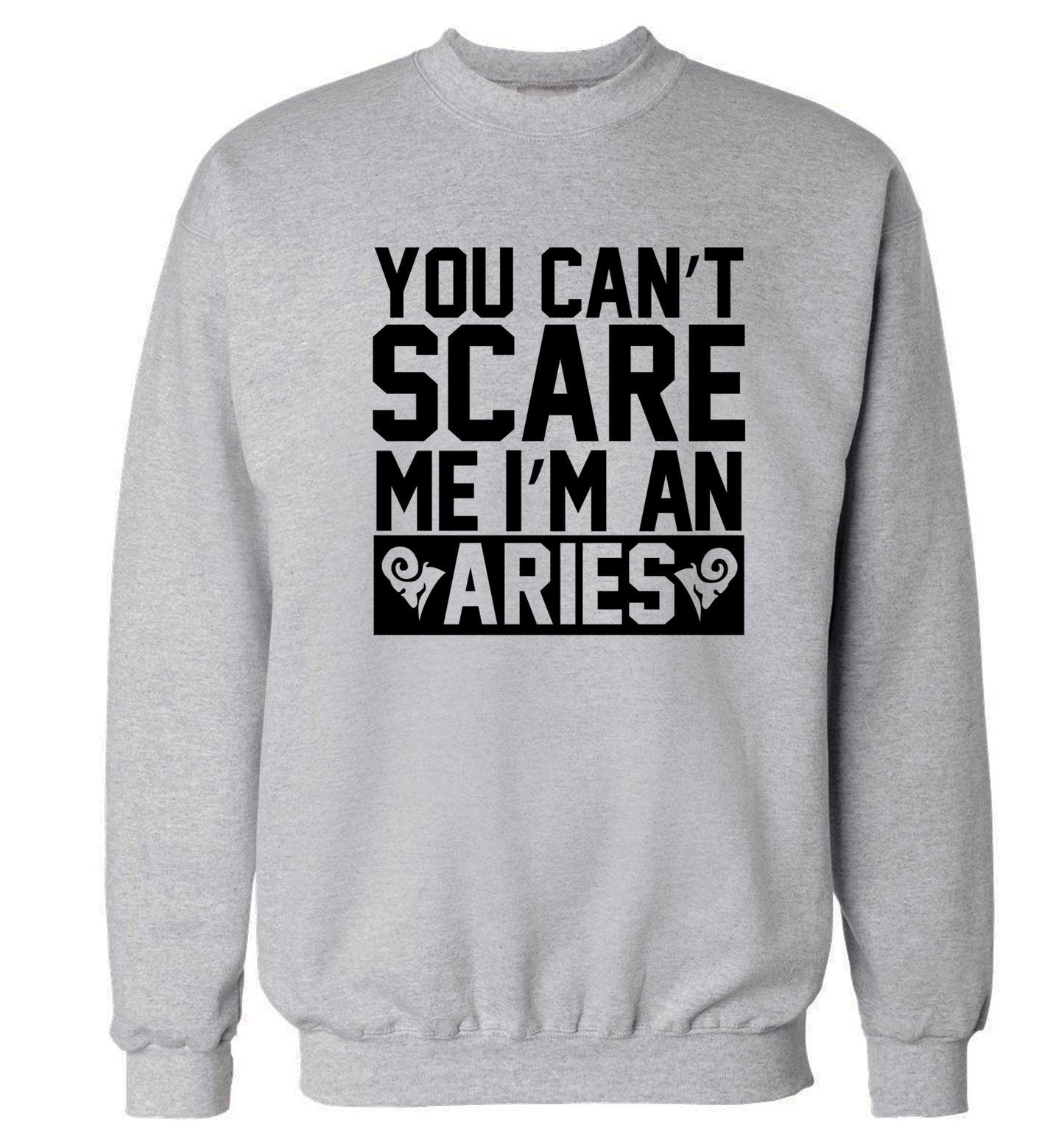 You can't scare me I'm an aries Adult's unisex grey Sweater 2XL