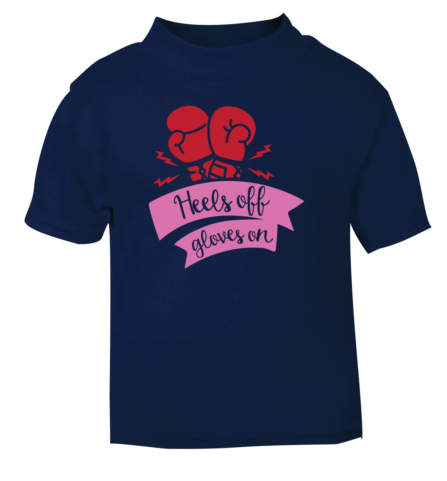 Heels off gloves on navy Baby Toddler Tshirt 2 Years