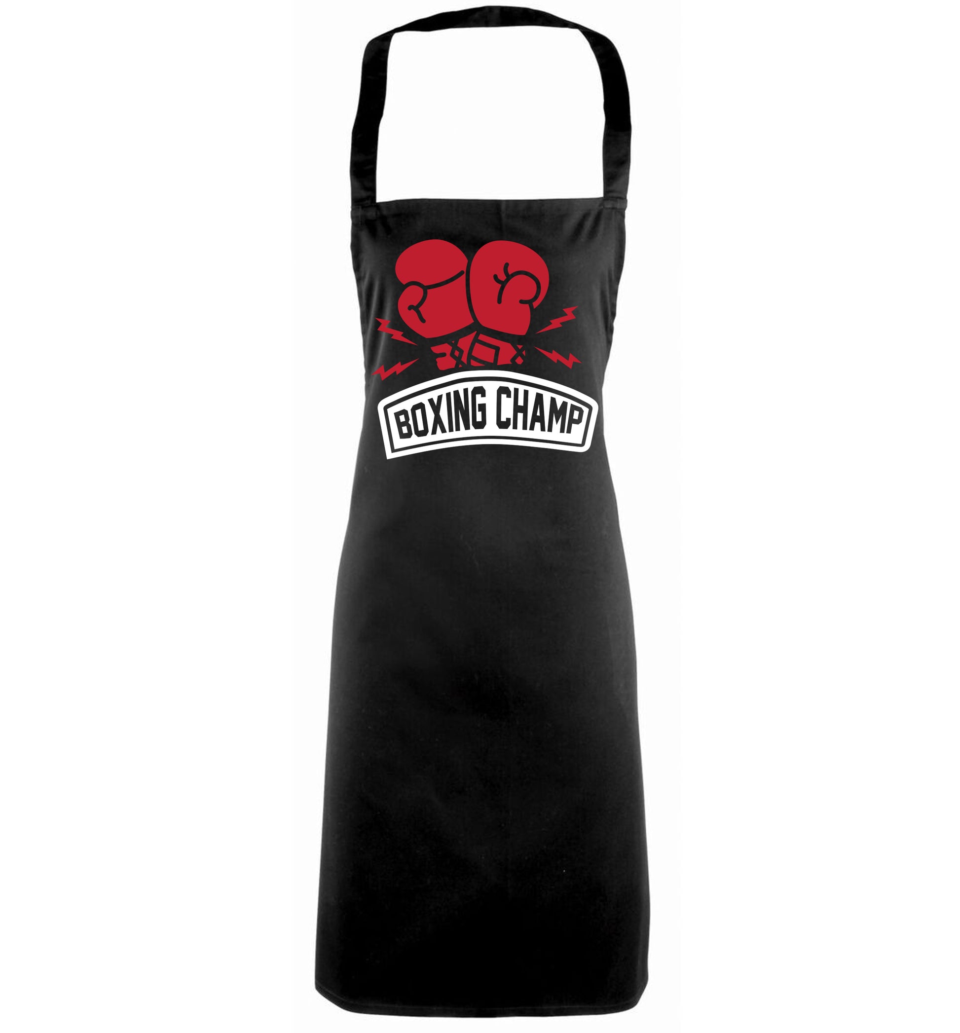 Boxing Champ black apron