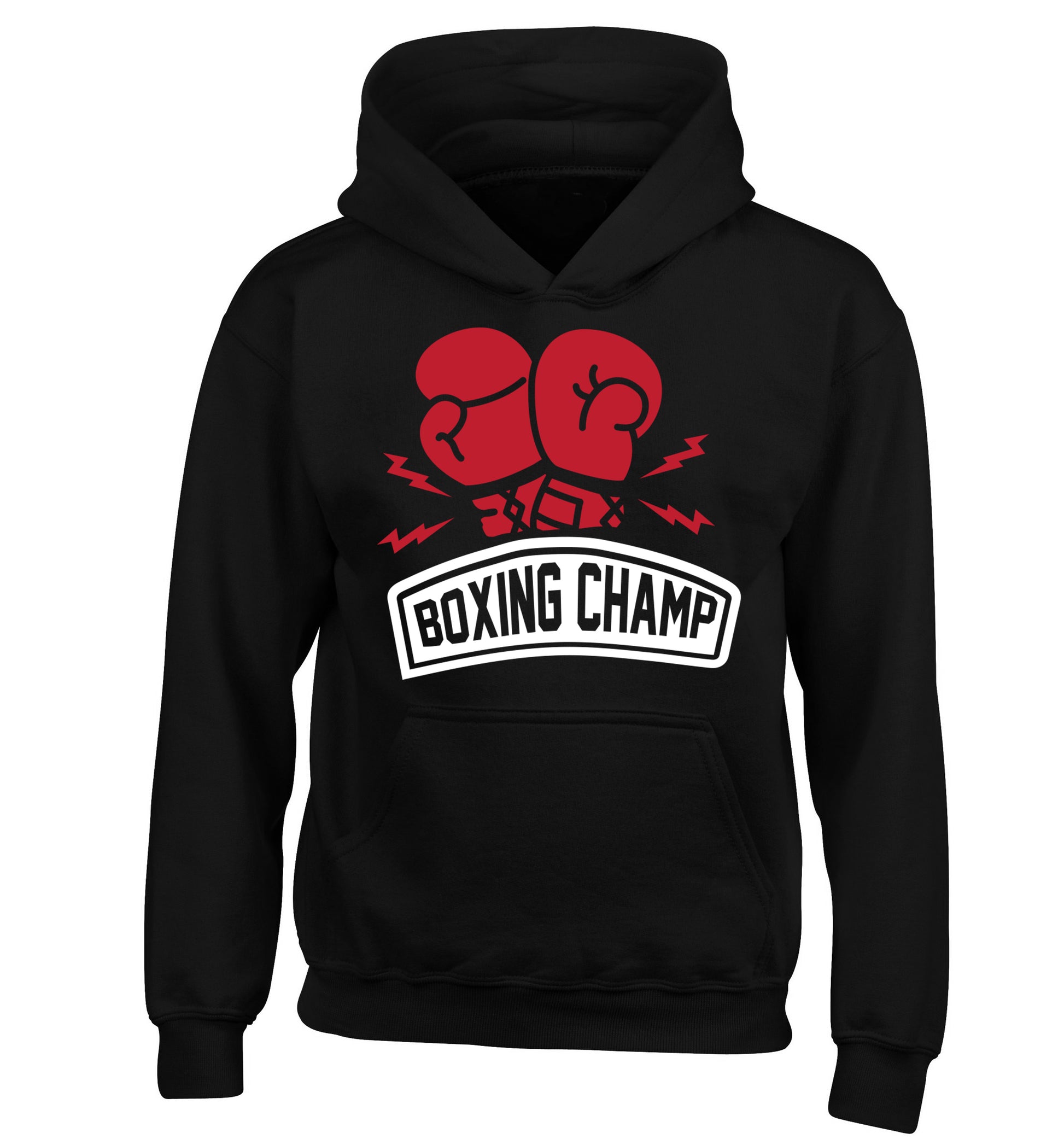 Boxing Champ children's black hoodie 12-13 Years