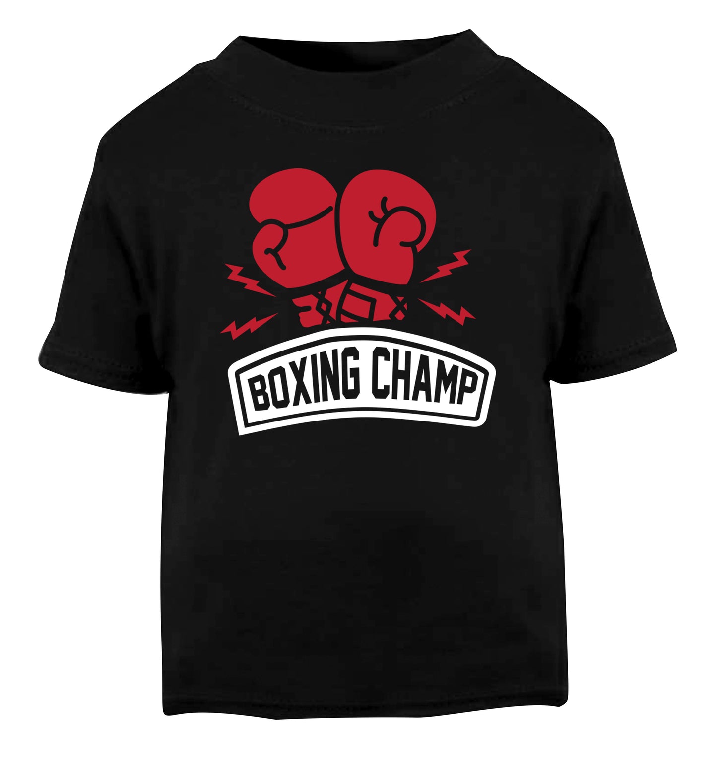 Boxing Champ Black Baby Toddler Tshirt 2 years