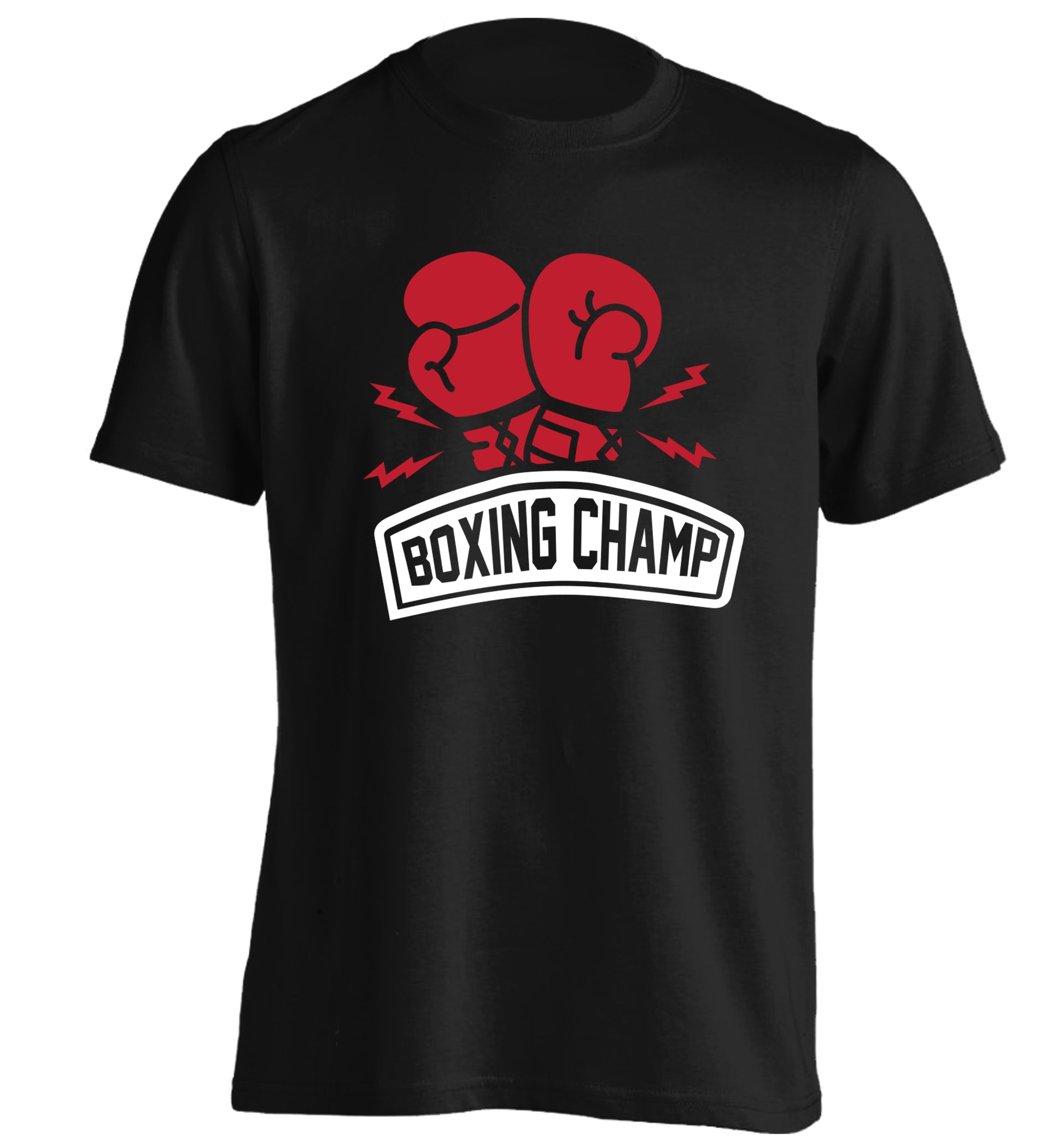 Boxing Champ adults unisex black Tshirt 2XL