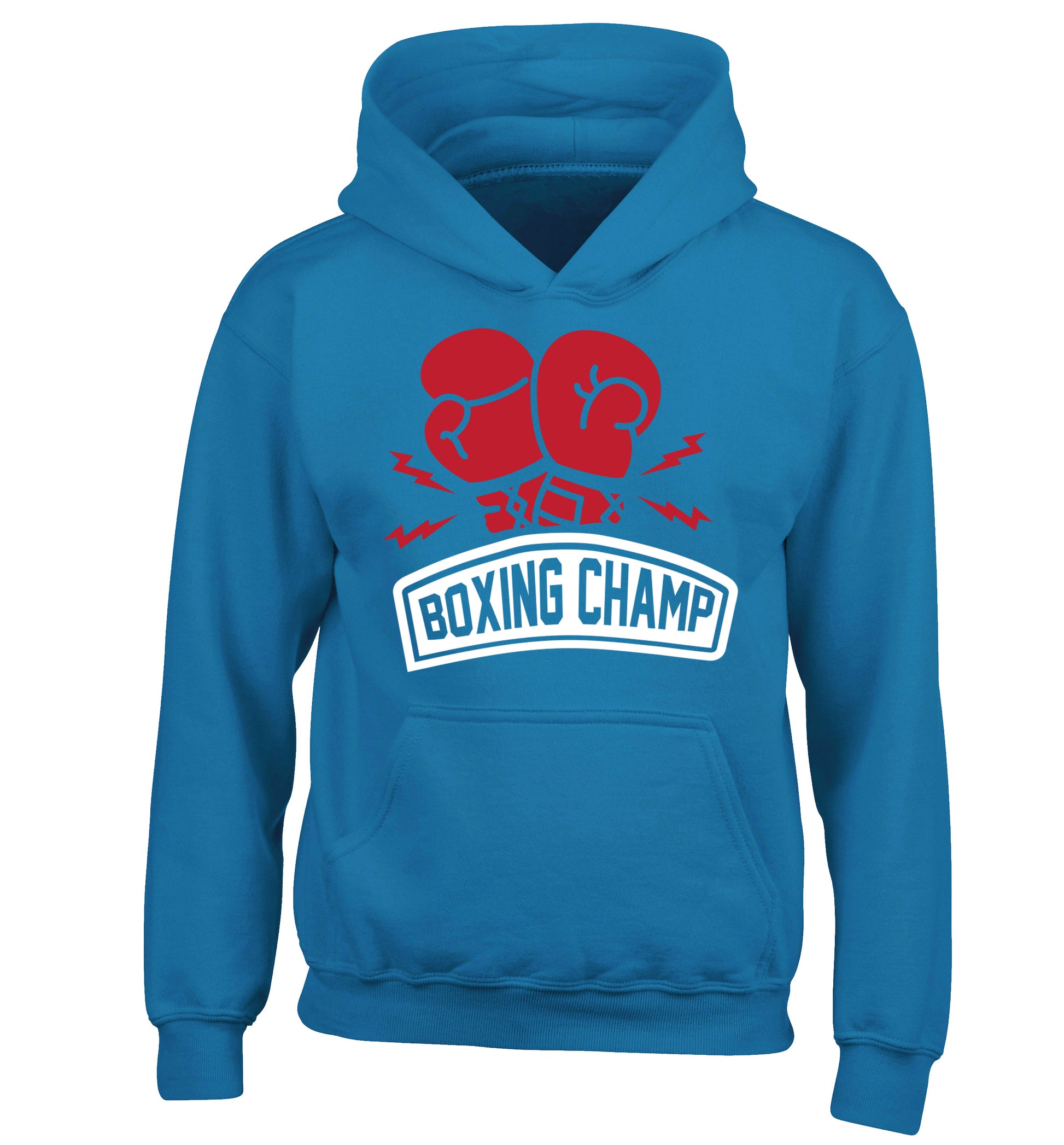 Boxing Champ children's blue hoodie 12-13 Years