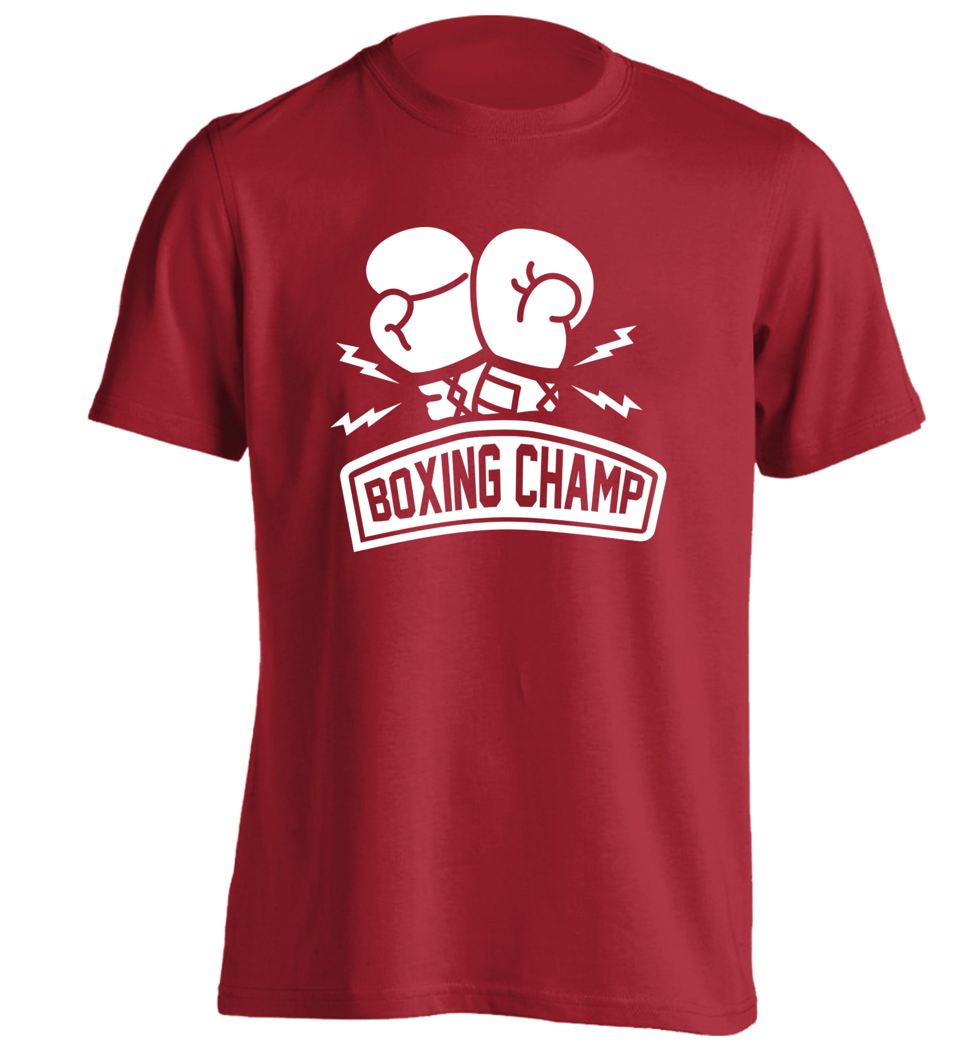 Boxing Champ adults unisex red Tshirt 2XL