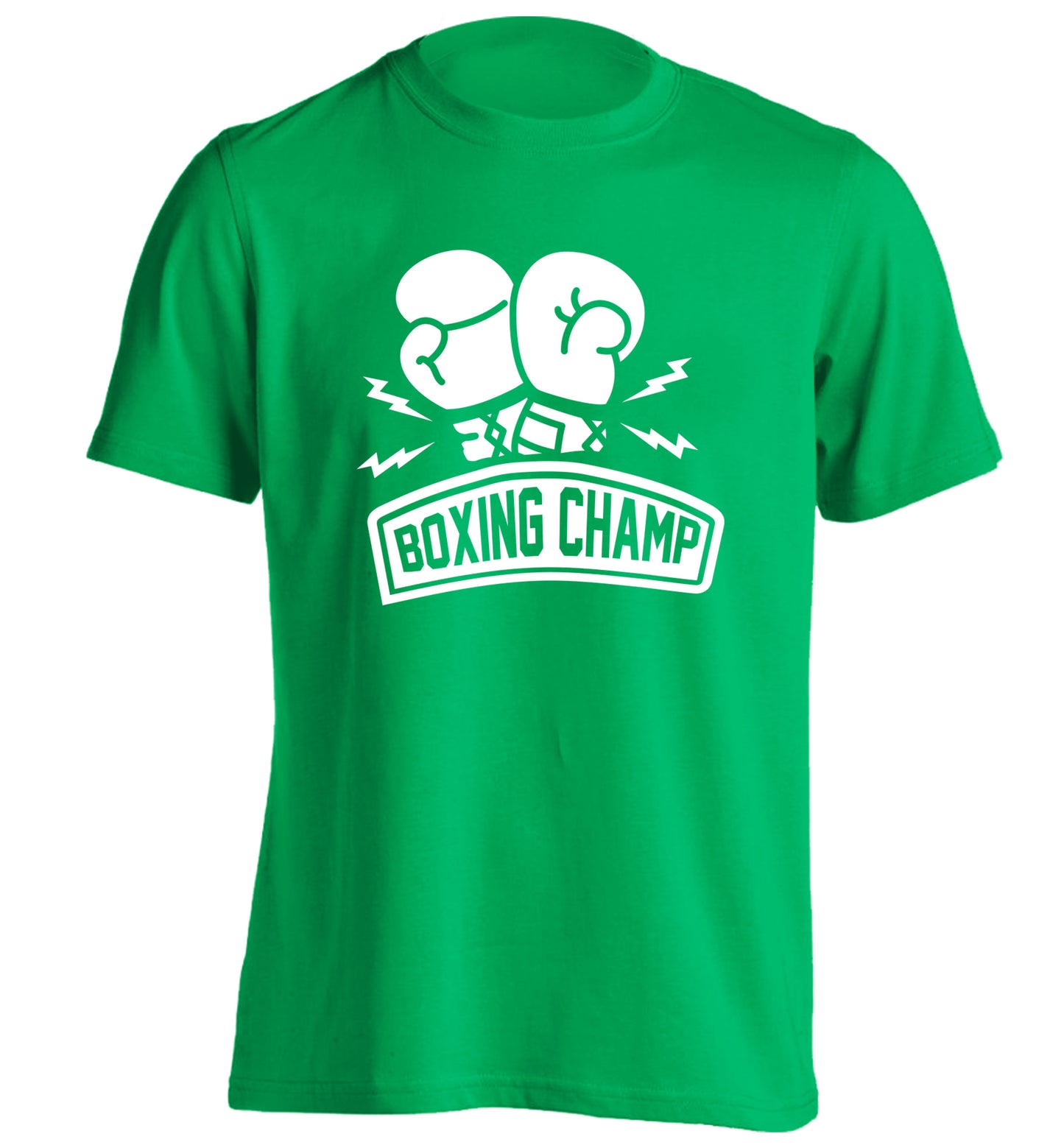 Boxing Champ adults unisex green Tshirt 2XL