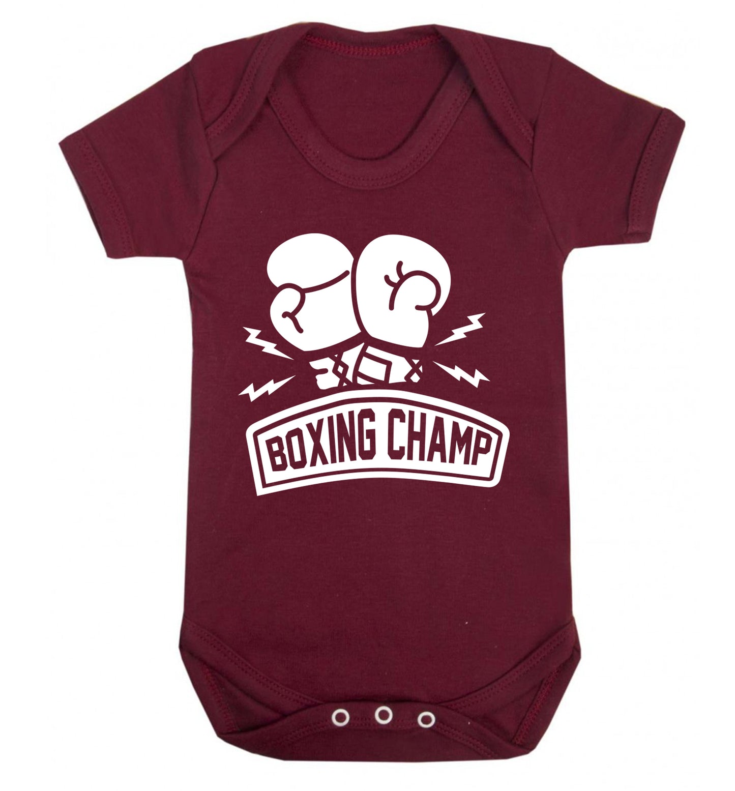 Boxing Champ Baby Vest maroon 18-24 months