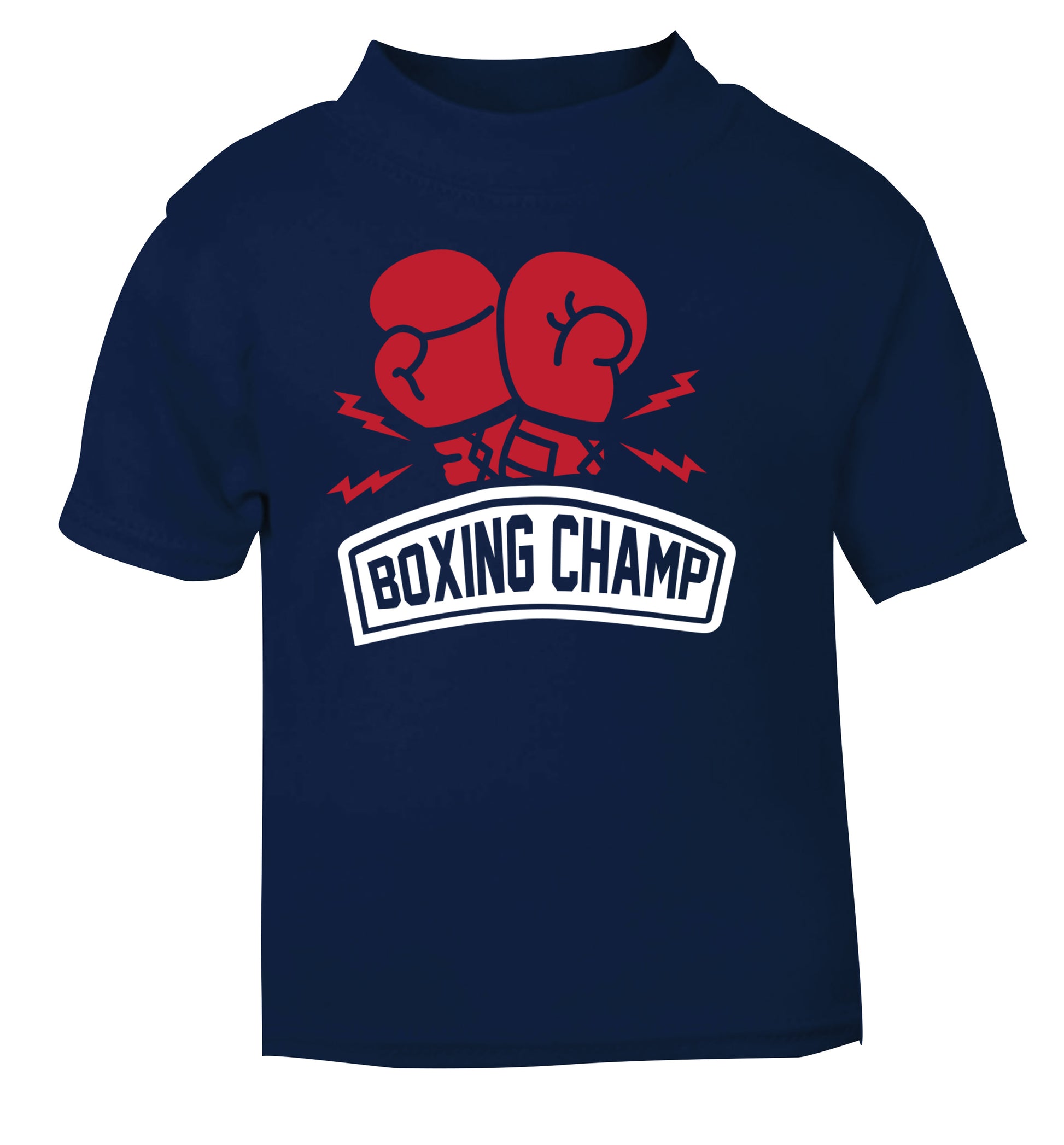 Boxing Champ navy Baby Toddler Tshirt 2 Years