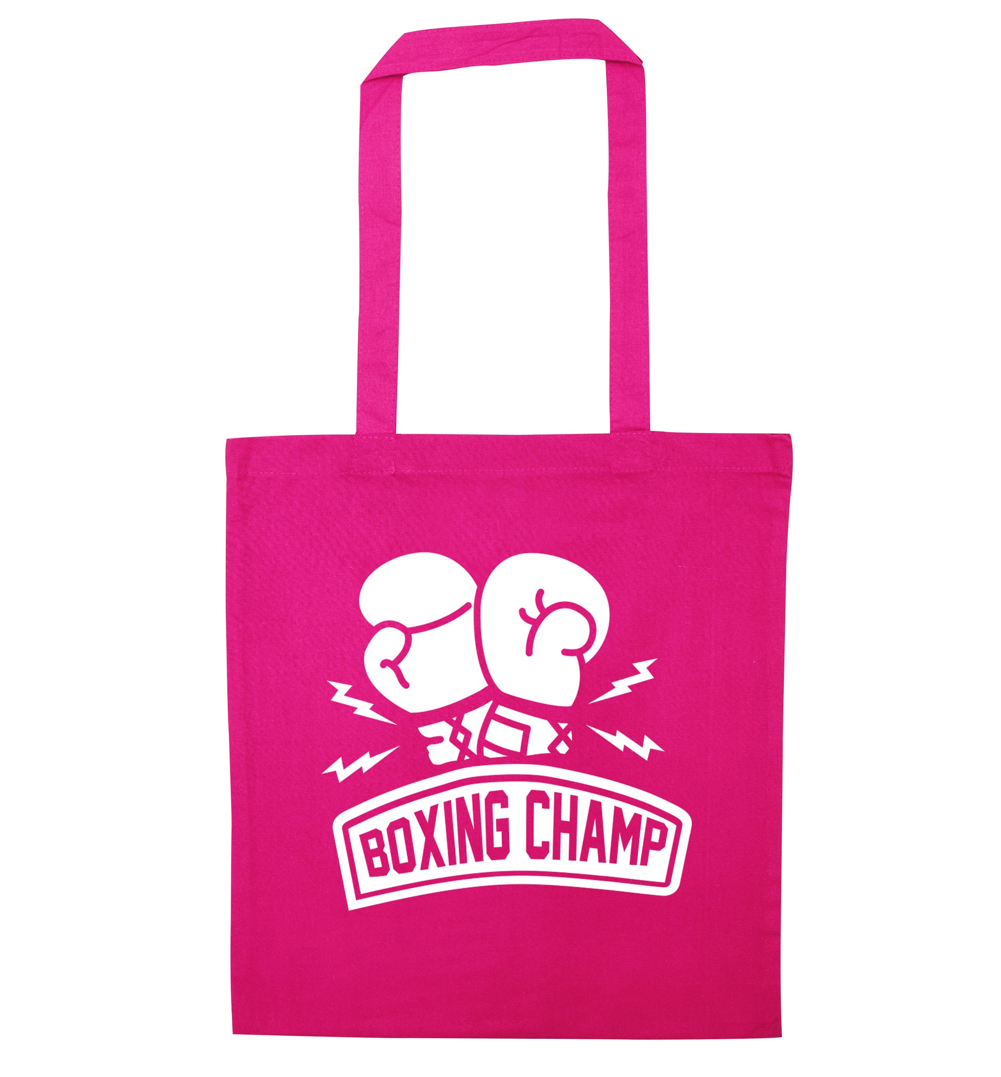 Boxing Champ pink tote bag