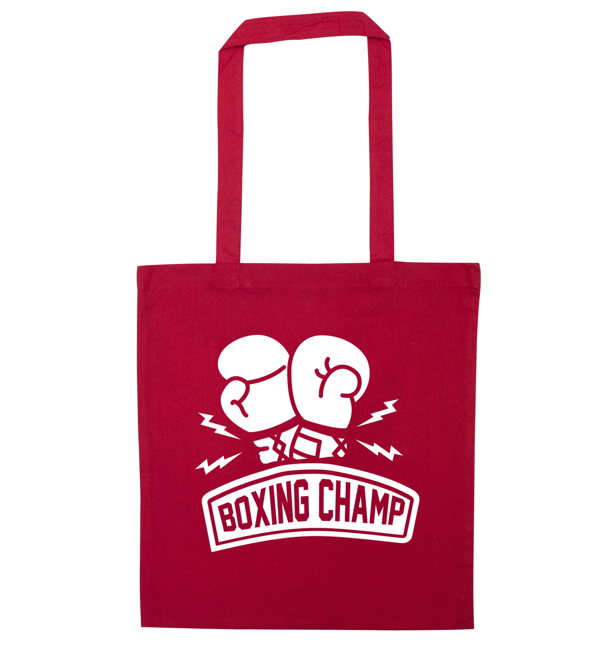 Boxing Champ red tote bag