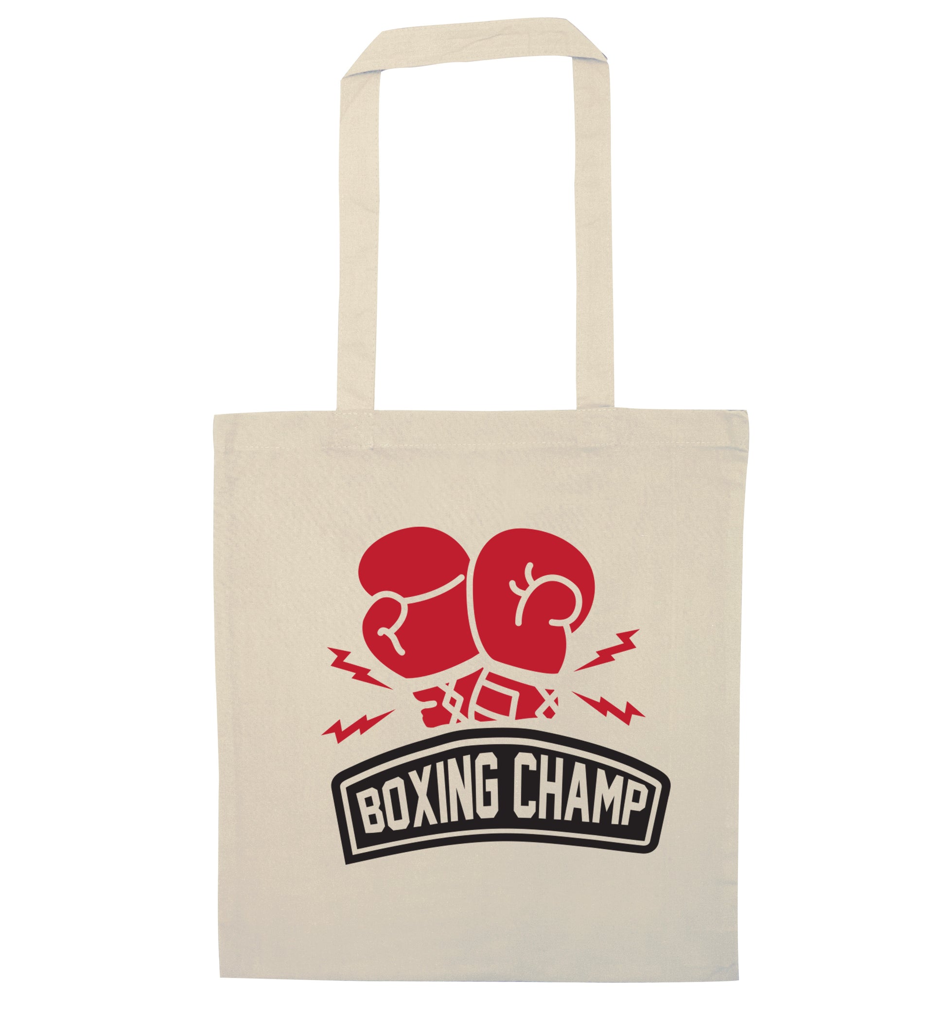 Boxing Champ natural tote bag