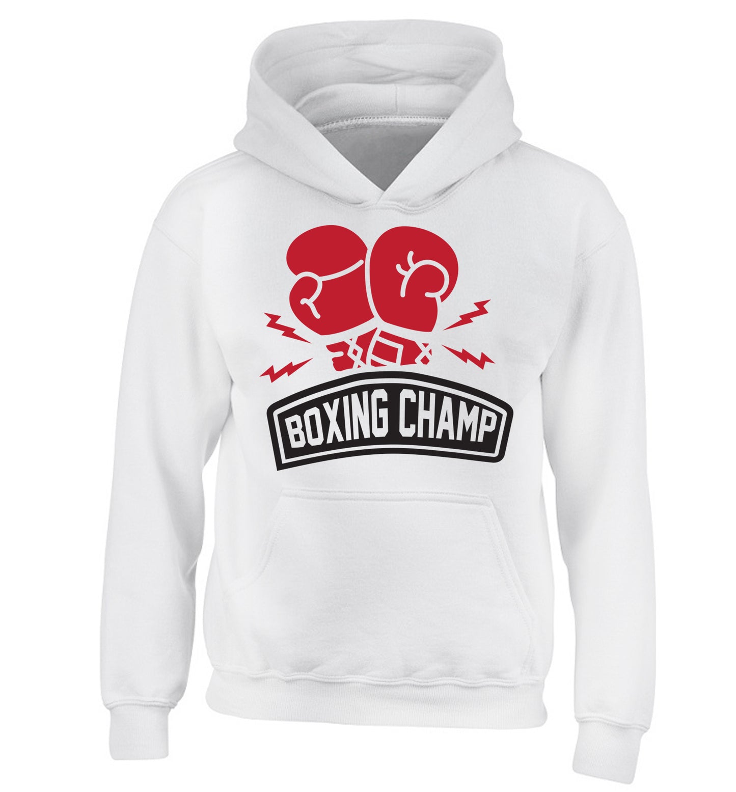 Boxing Champ children's white hoodie 12-13 Years