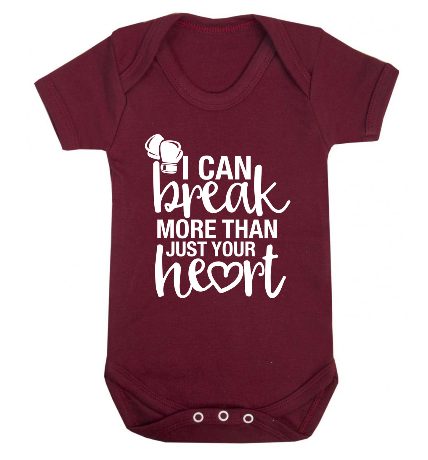I can break more than just your heart Baby Vest maroon 18-24 months