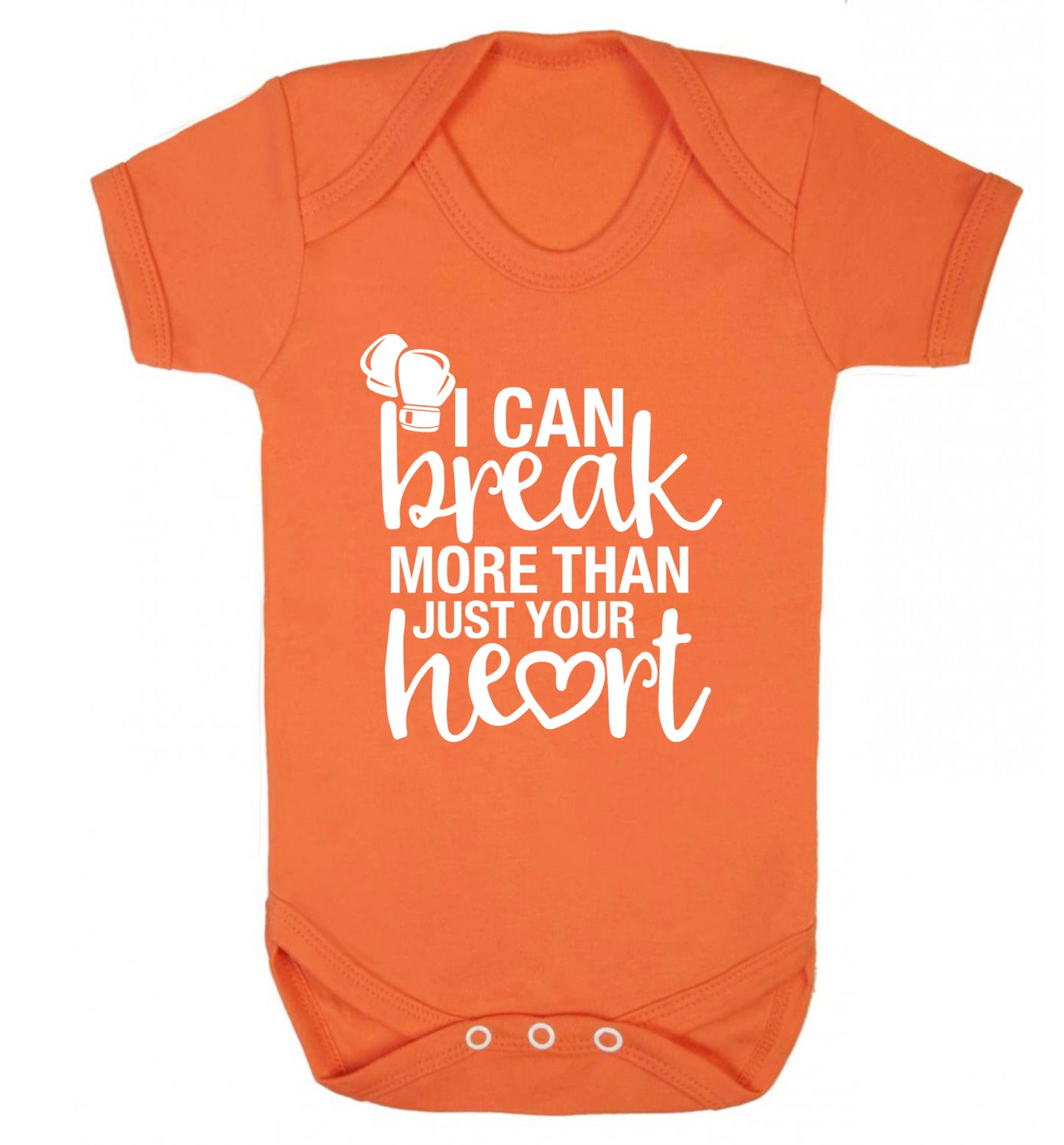 I can break more than just your heart Baby Vest orange 18-24 months
