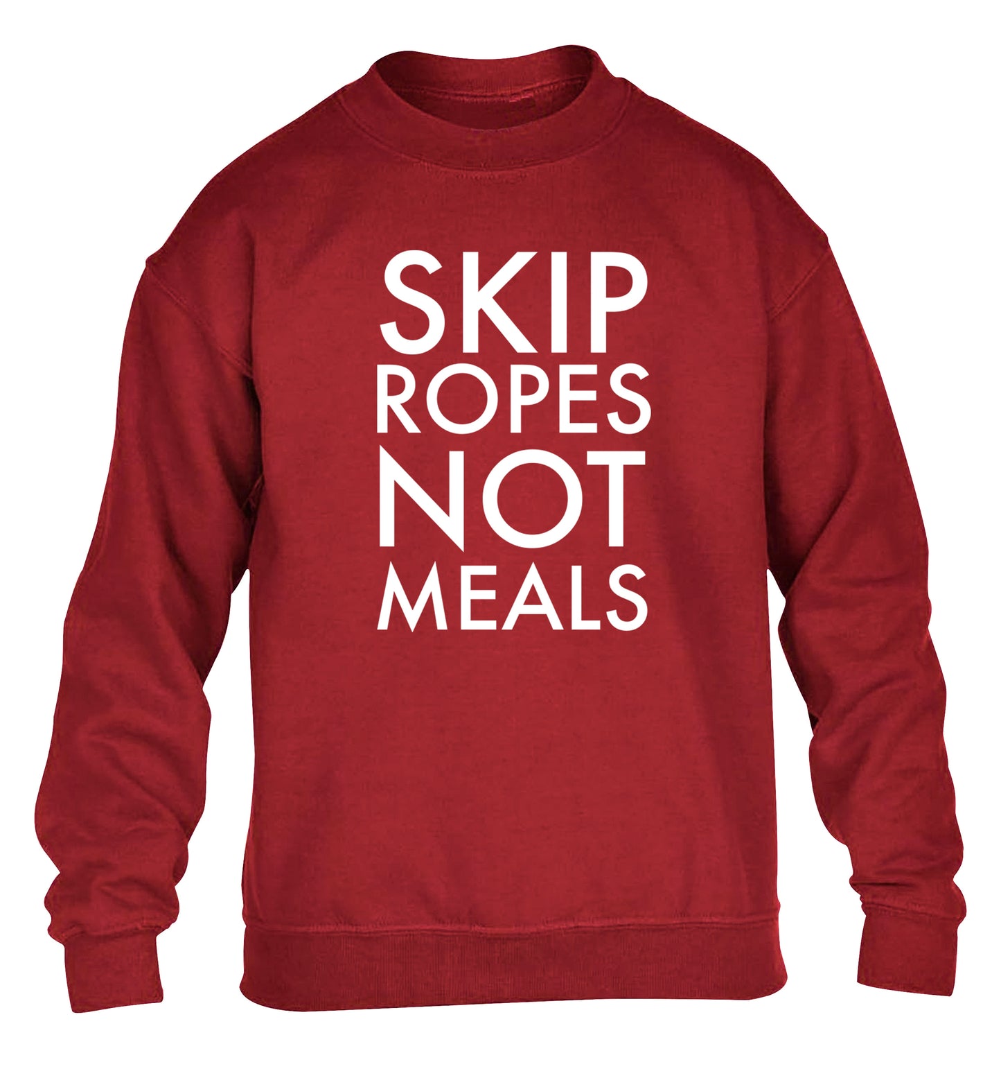 Skip Ropes Not Food  children's grey sweater 12-13 Years